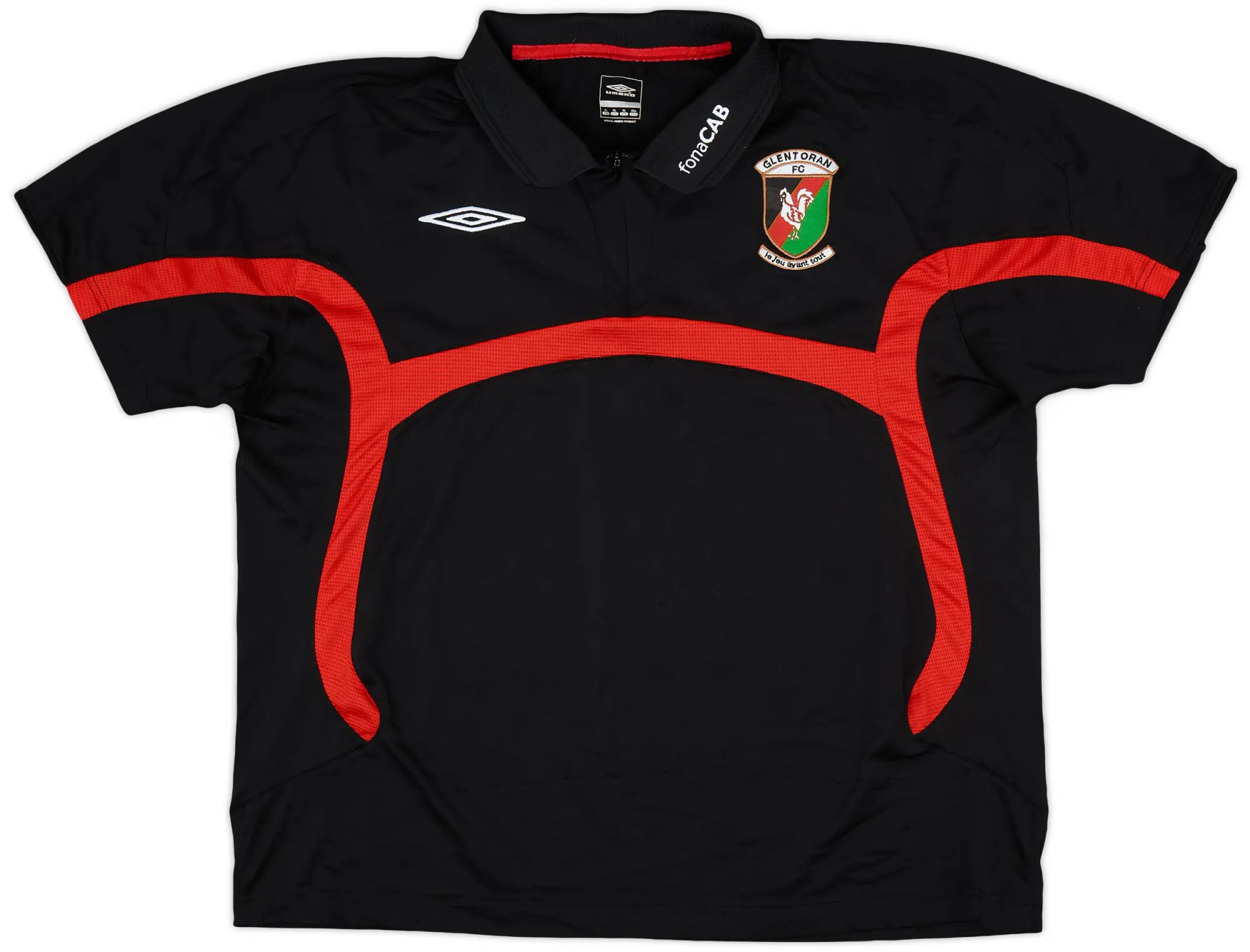 2010-11 Glentoran Umbro 1/4 Zip Polo Shirt - 8/10 - (XL)