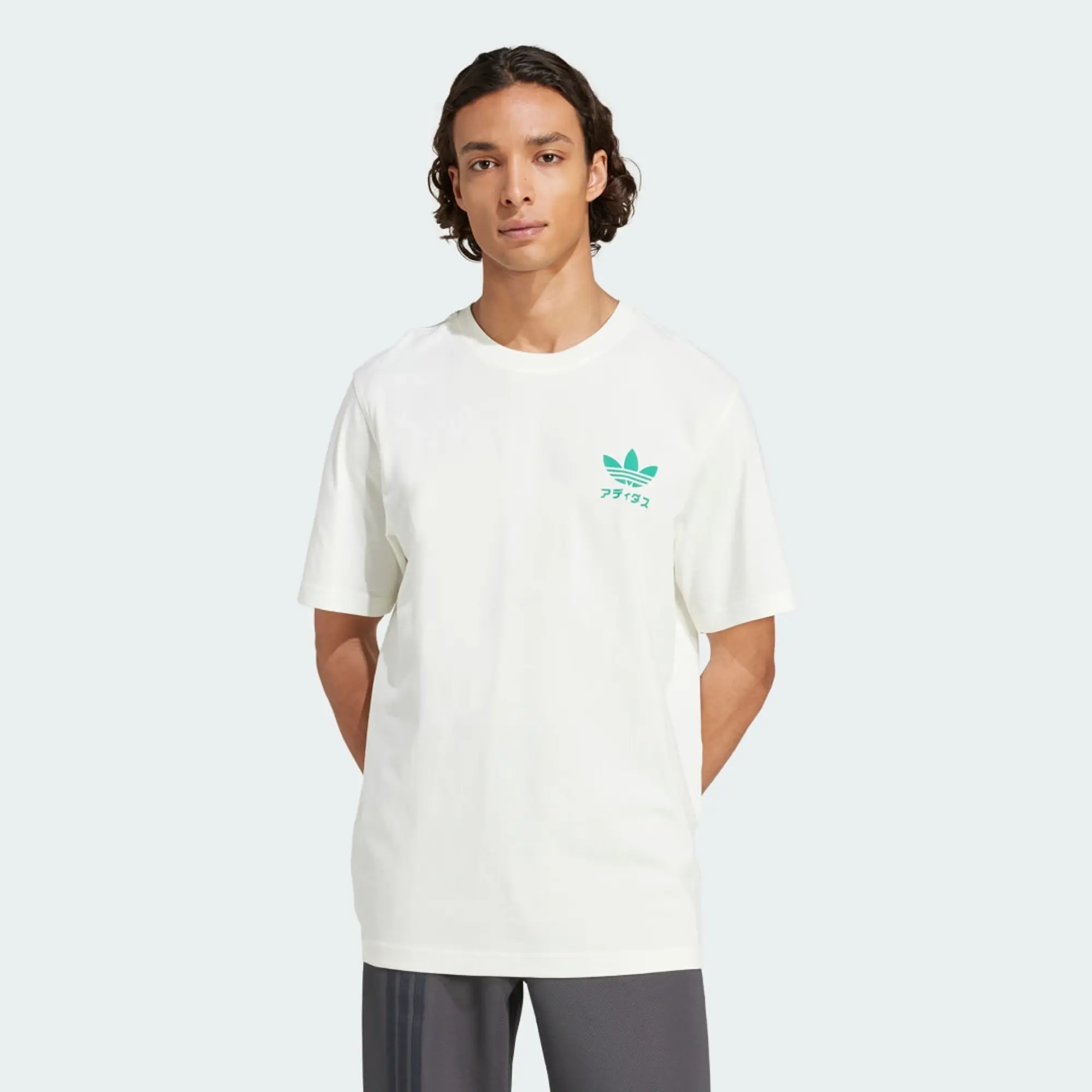 正品 adidas ADIDAS ORIGINALS TEE adidas Originals Men Japanese Juice Packaging Graphic Tee