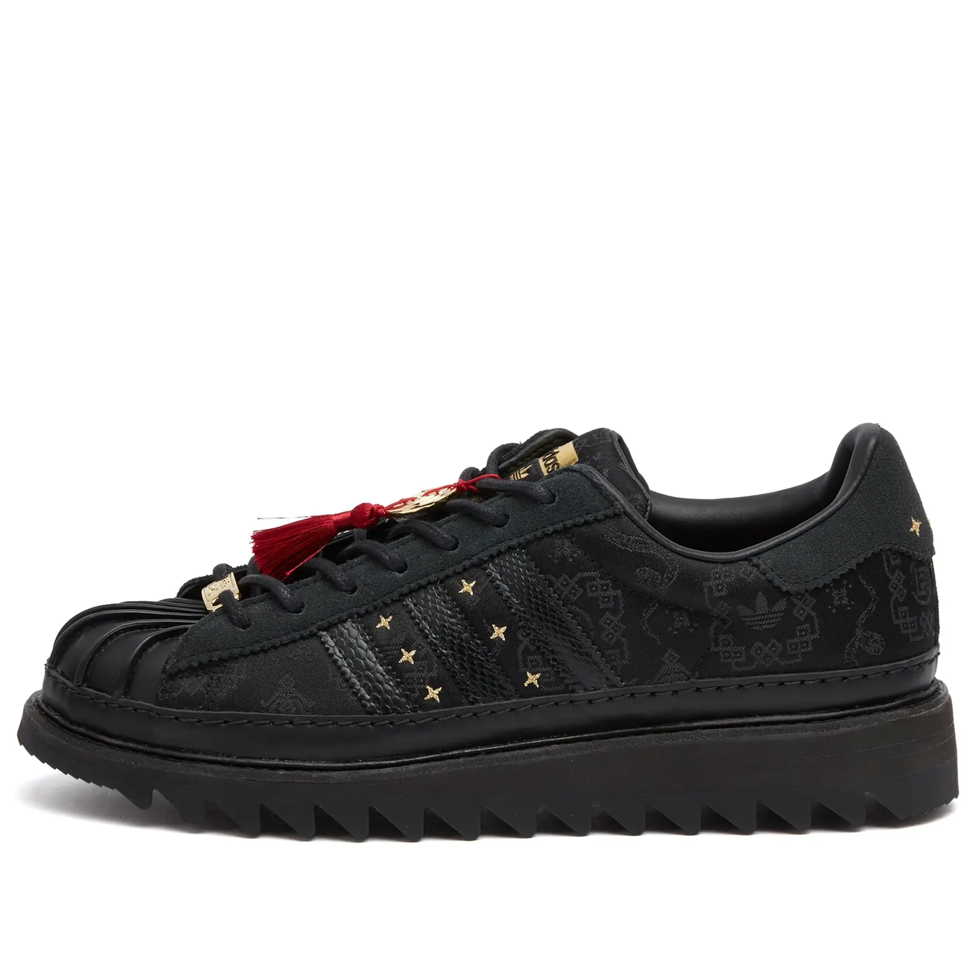 adidas x Clot Superstar Sneaker Core Black/Carbon/Gold Metal