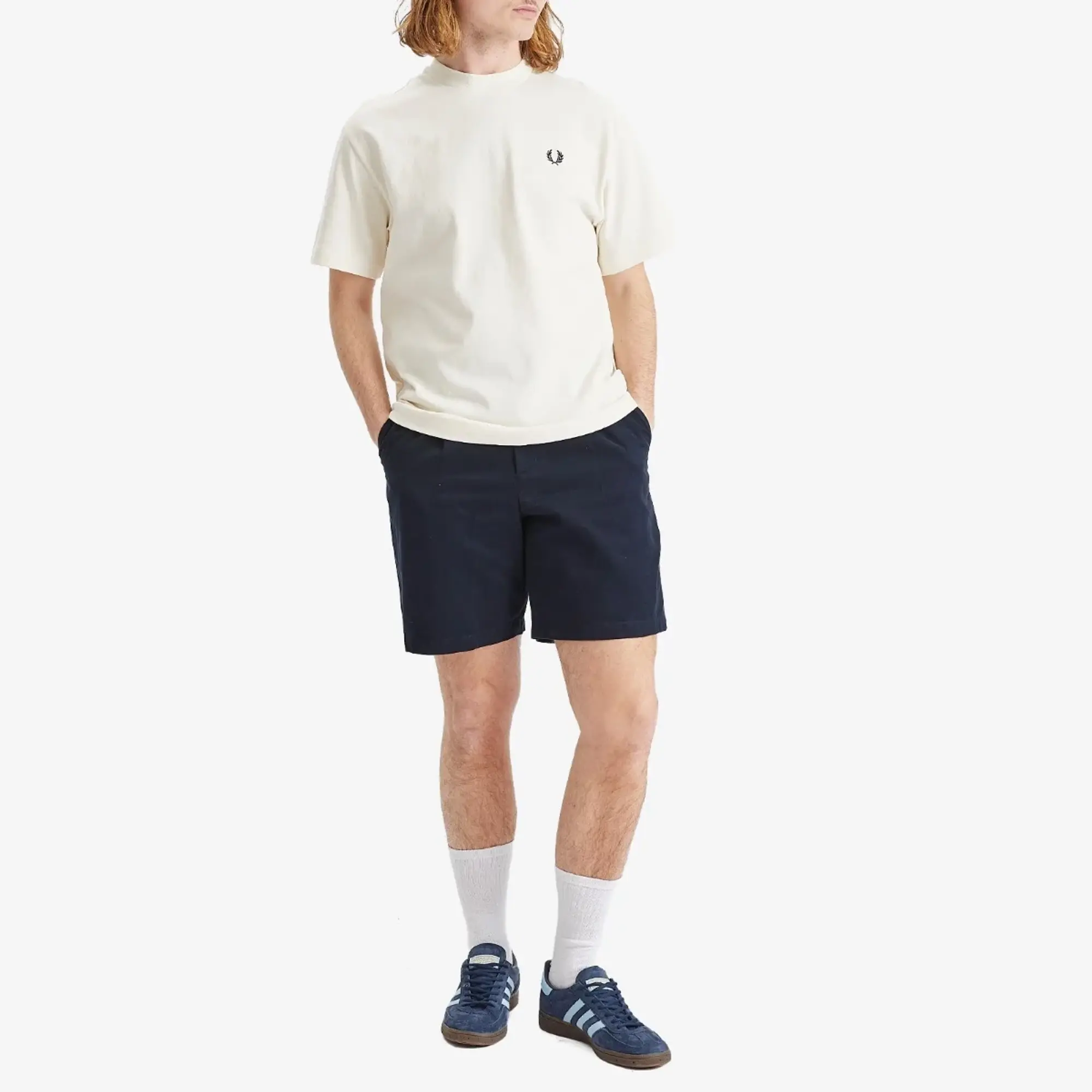 Fred Perry Men's Pleated Shorts Navy