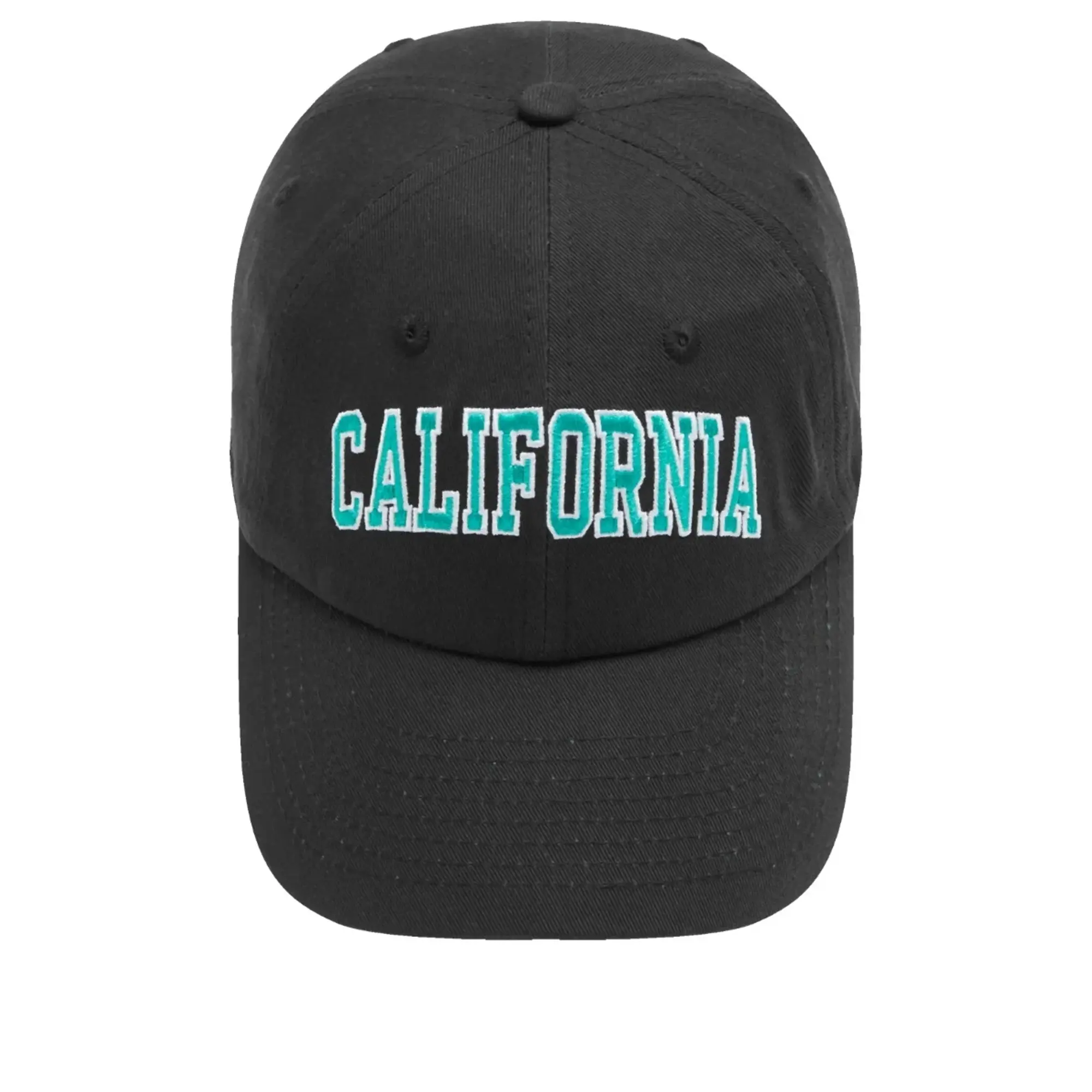 Sporty & Rich Women's California Hat Faded Black Spring Green/White