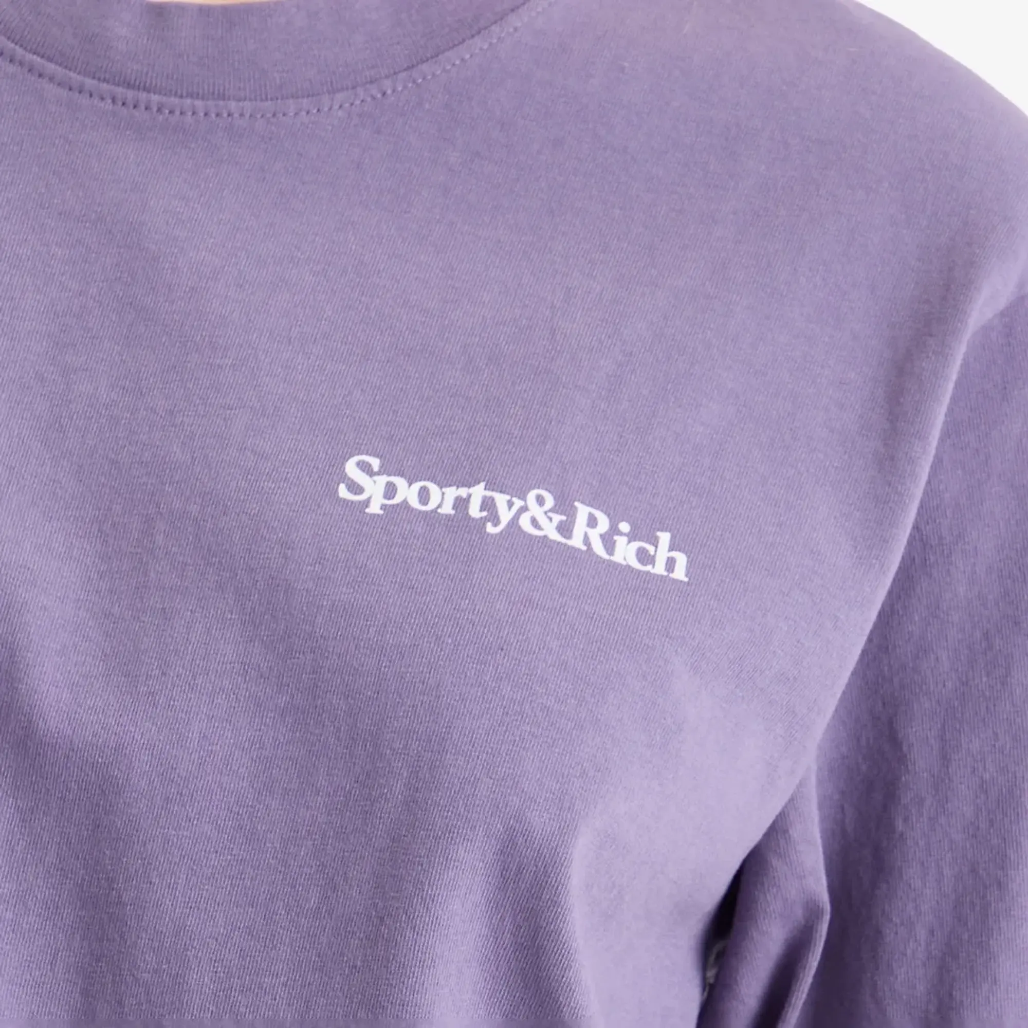 T-Shirt Sporty & Rich Health Is Wealth T-Shirt Unisex Dusty Grape/ White Xs