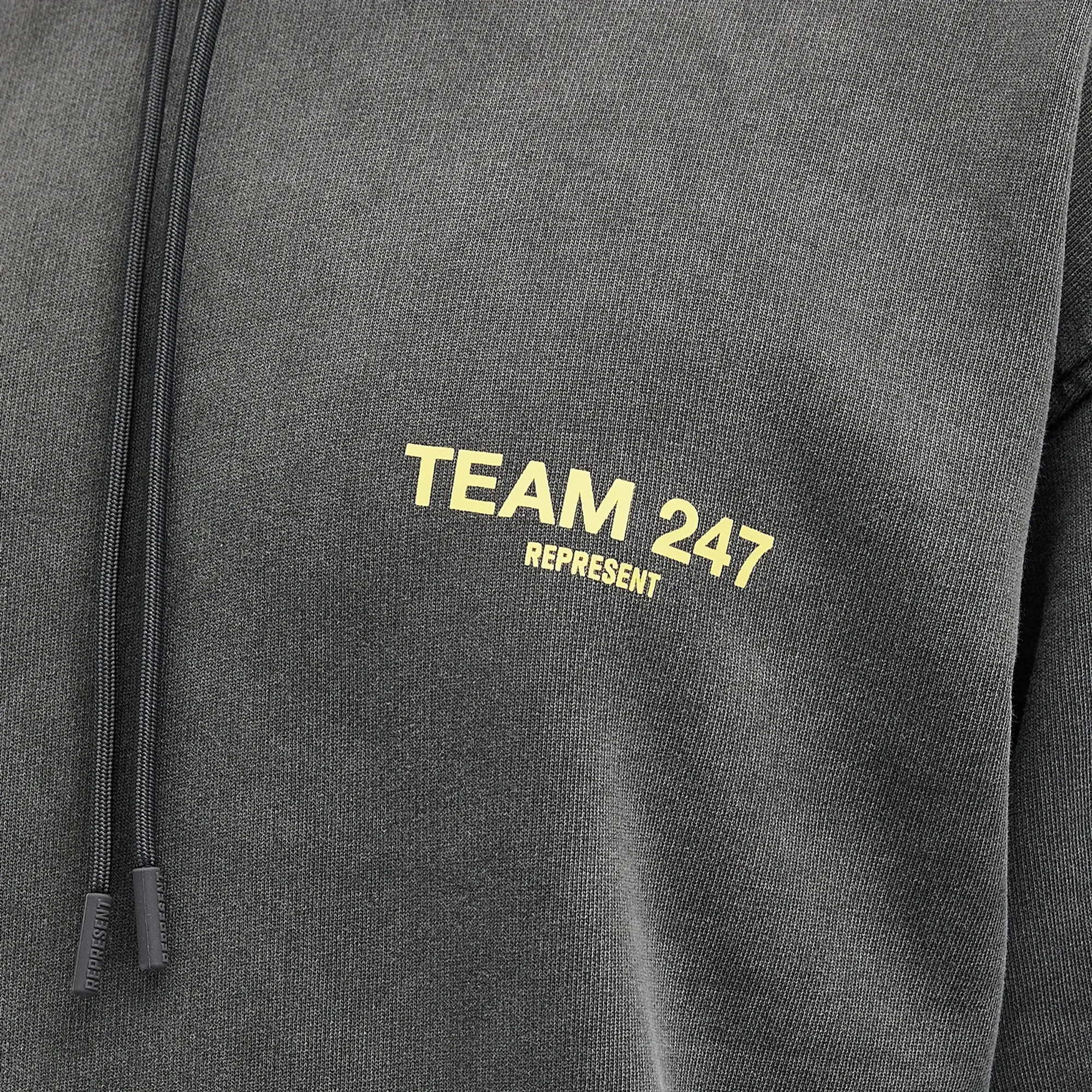 Represent Men's Team 247 Oversized Hoodie Pewter/Lemon
