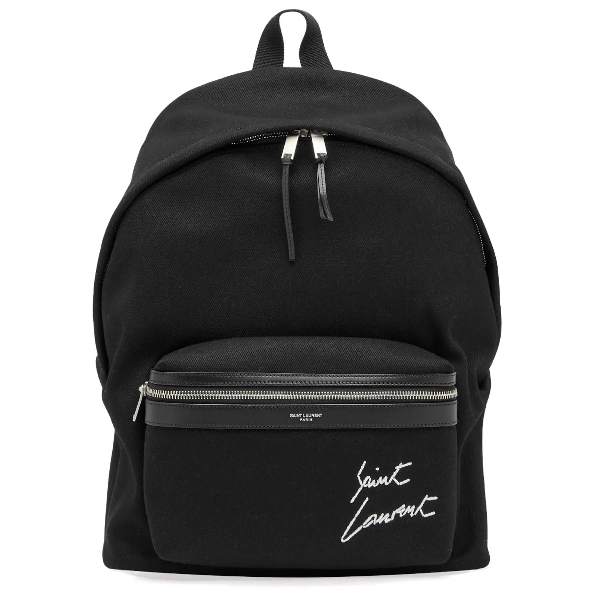 Saint Laurent Men's Logo Canvas City Backpack Multi