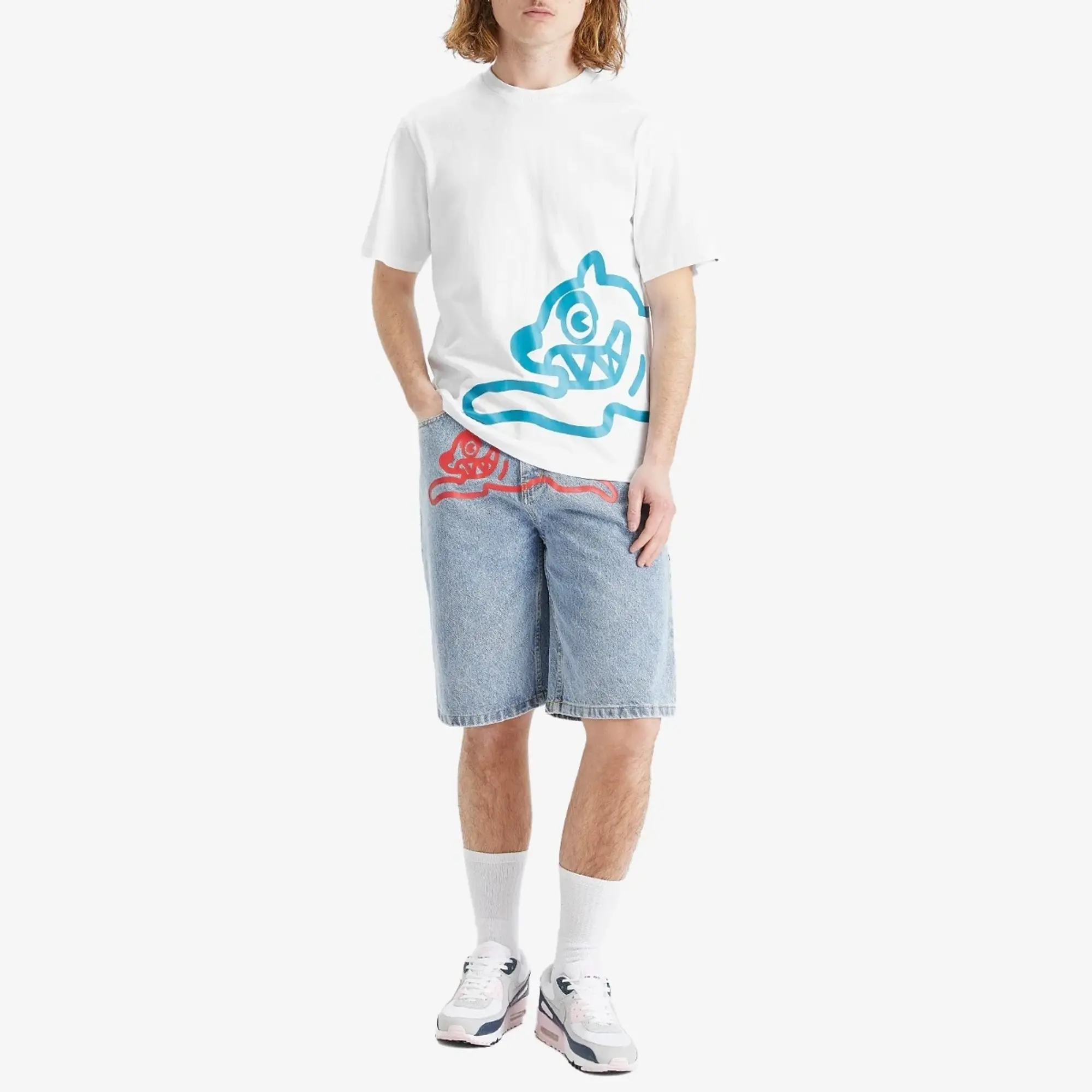 ICECREAM Jumbo Running Dog T-Shirt, White