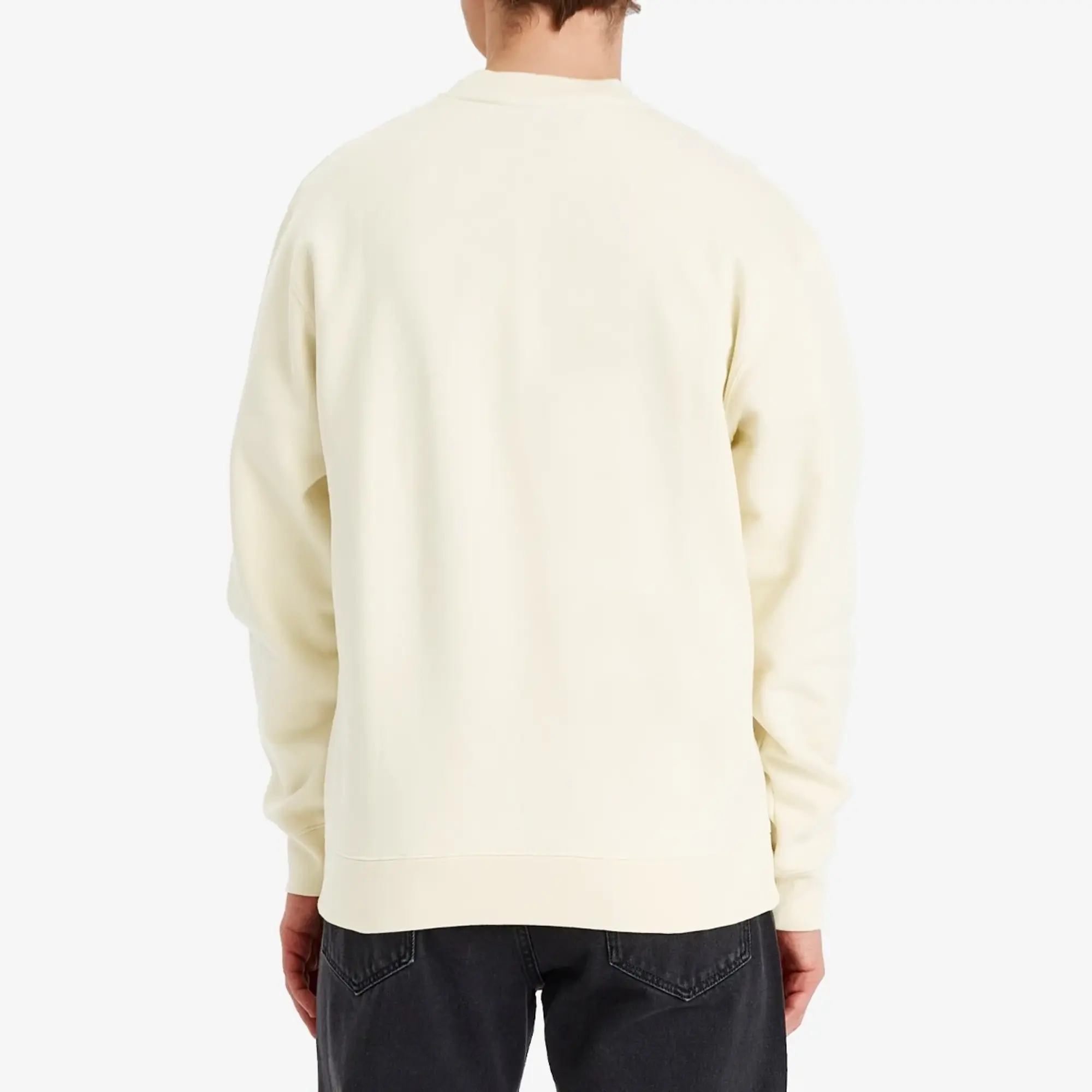 Jacquemus Men's Grosgrain Patch Logo Sweatshirt Beige