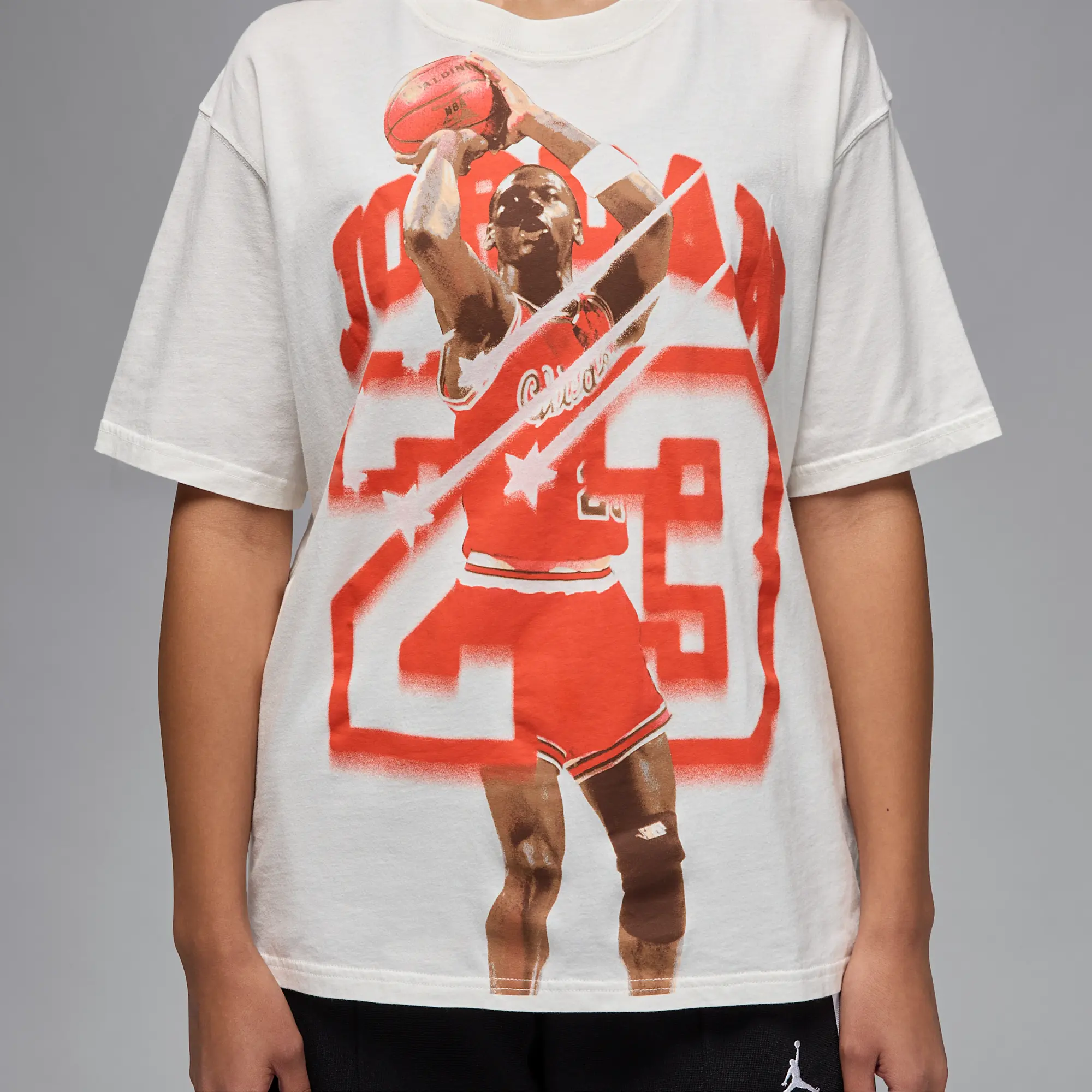Nike Jordan Jordan 23 Graphic T-Shirt In Cream And Red-White