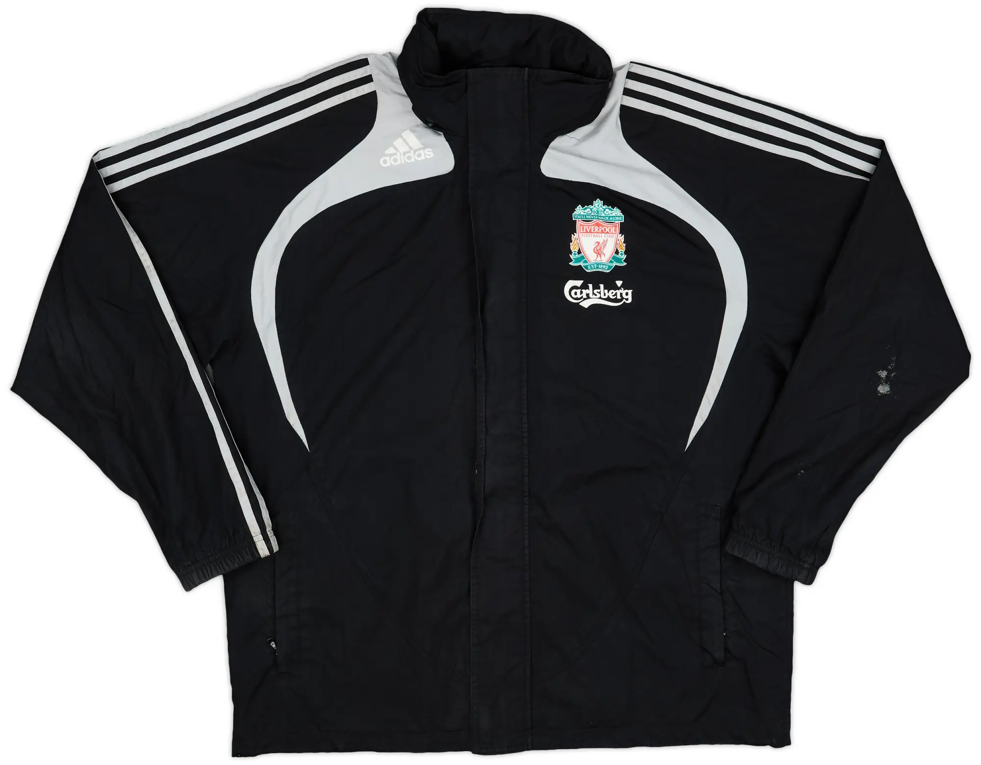 2008-09 Liverpool adidas Hooded Rain Jacket - 7/10 - (L)