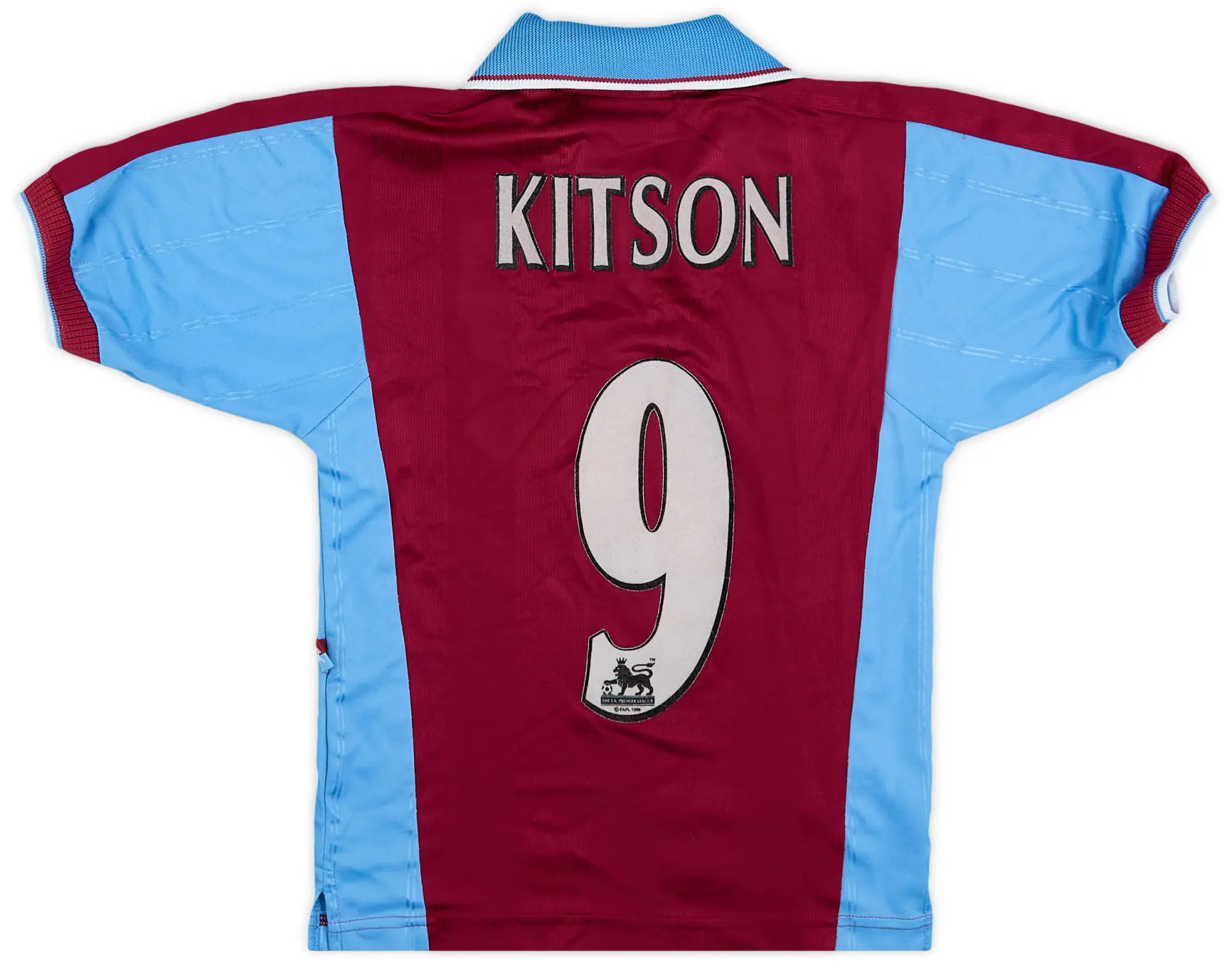 1997-98 West Ham Home Shirt Kitson #9 - 6/10 - (S.Boys)