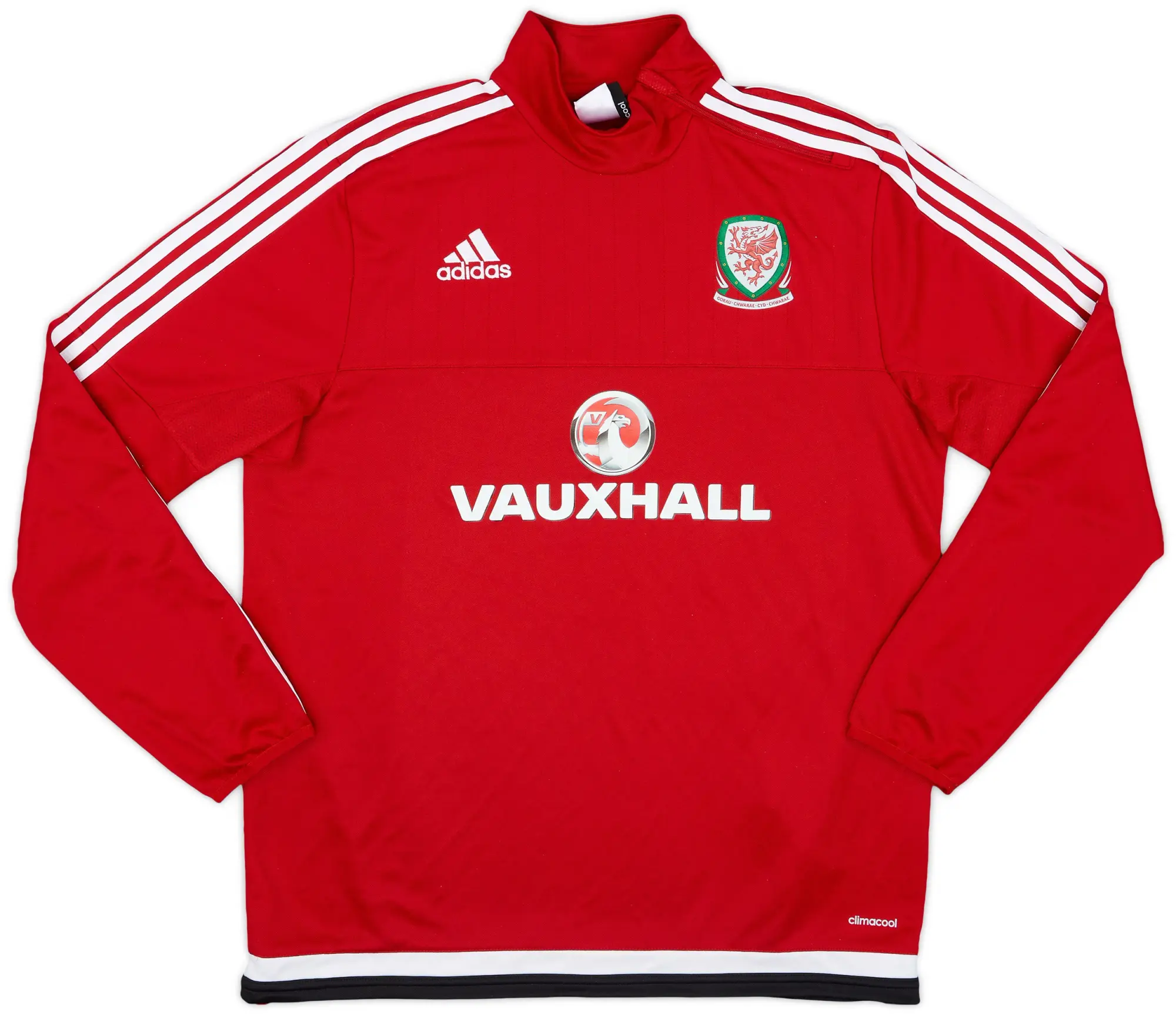 2015-16 Wales adidas 1/4 Zip Drill Top - 8/10 - (L)