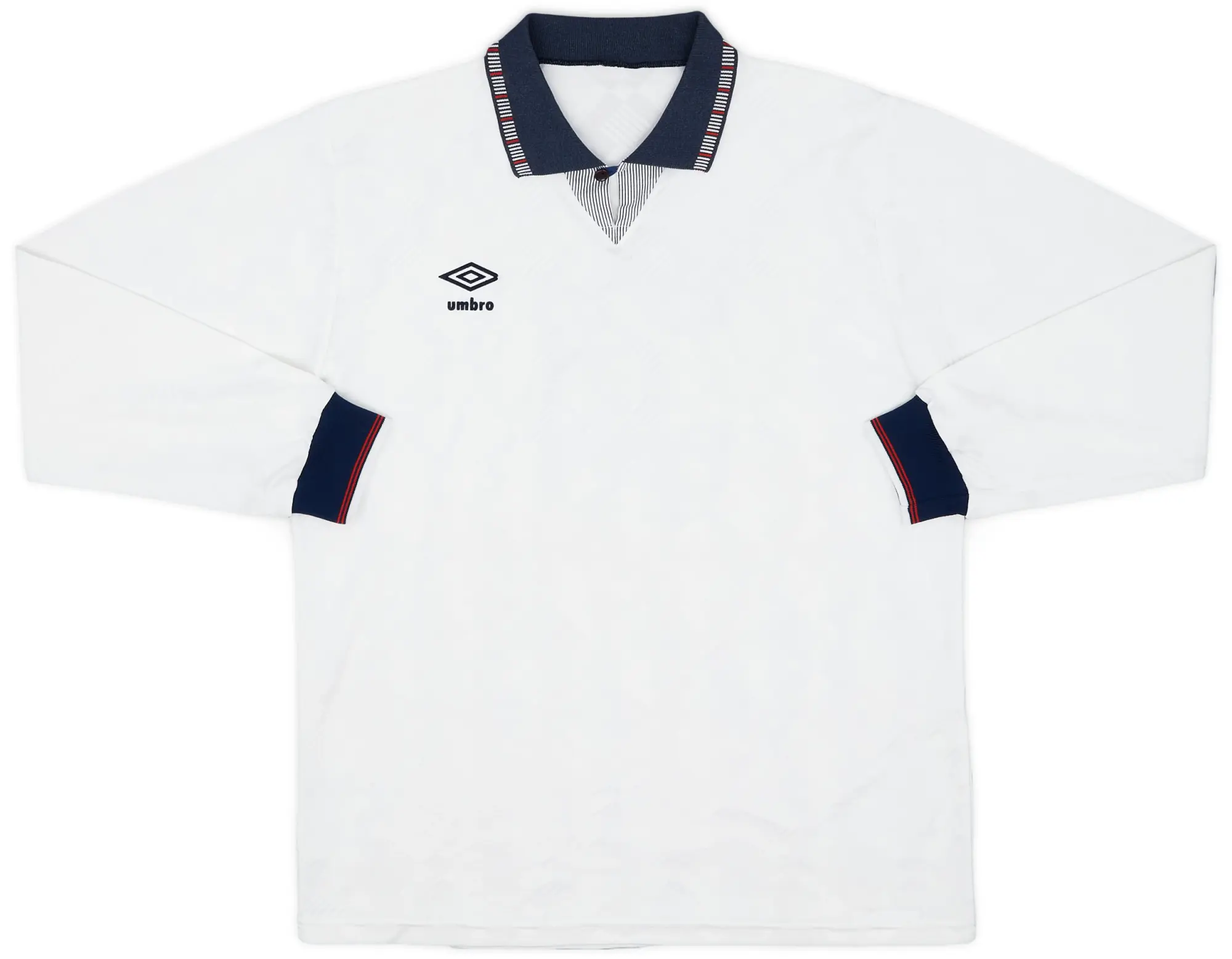 1990 Umbro Template L/S Shirt (England) #3 - 7/10 - (XL)