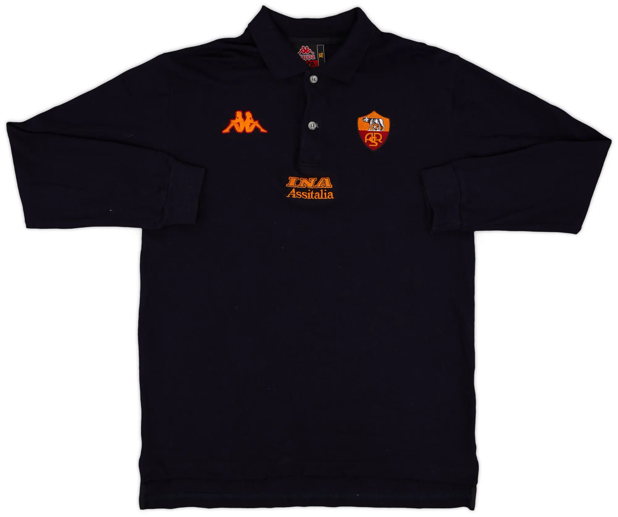 2000-01 Roma Kappa Polo L/S Shirt - 9/10 - (XL)