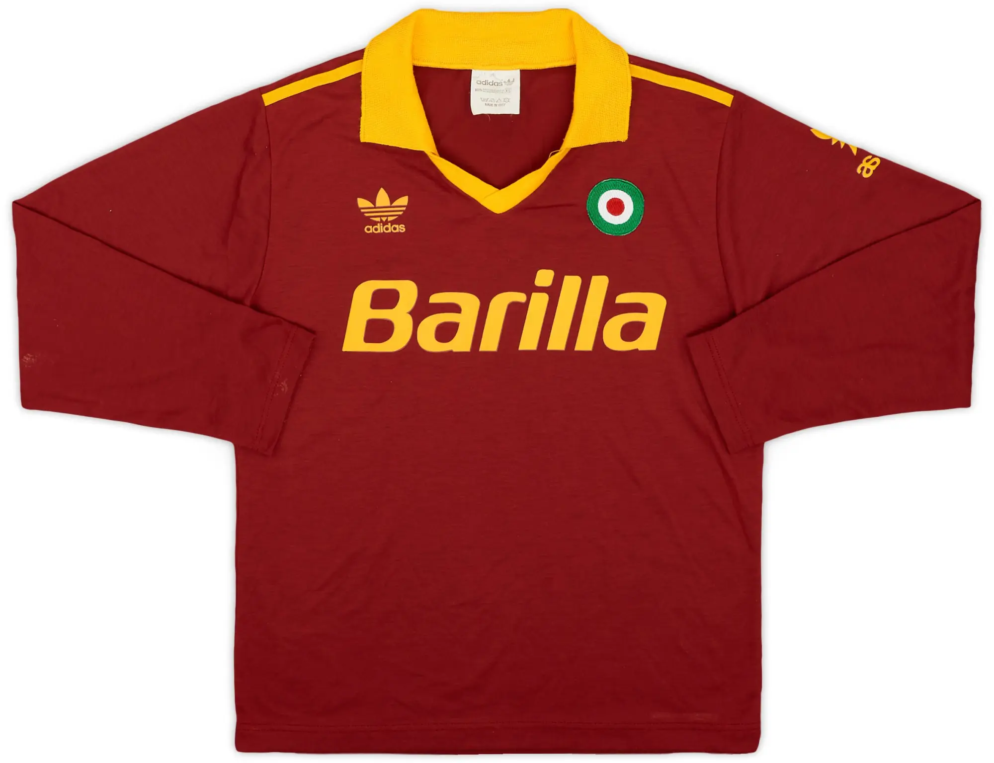 adidas 1991-92 Roma Home L/S Shirt - 7/10 - (XS)
