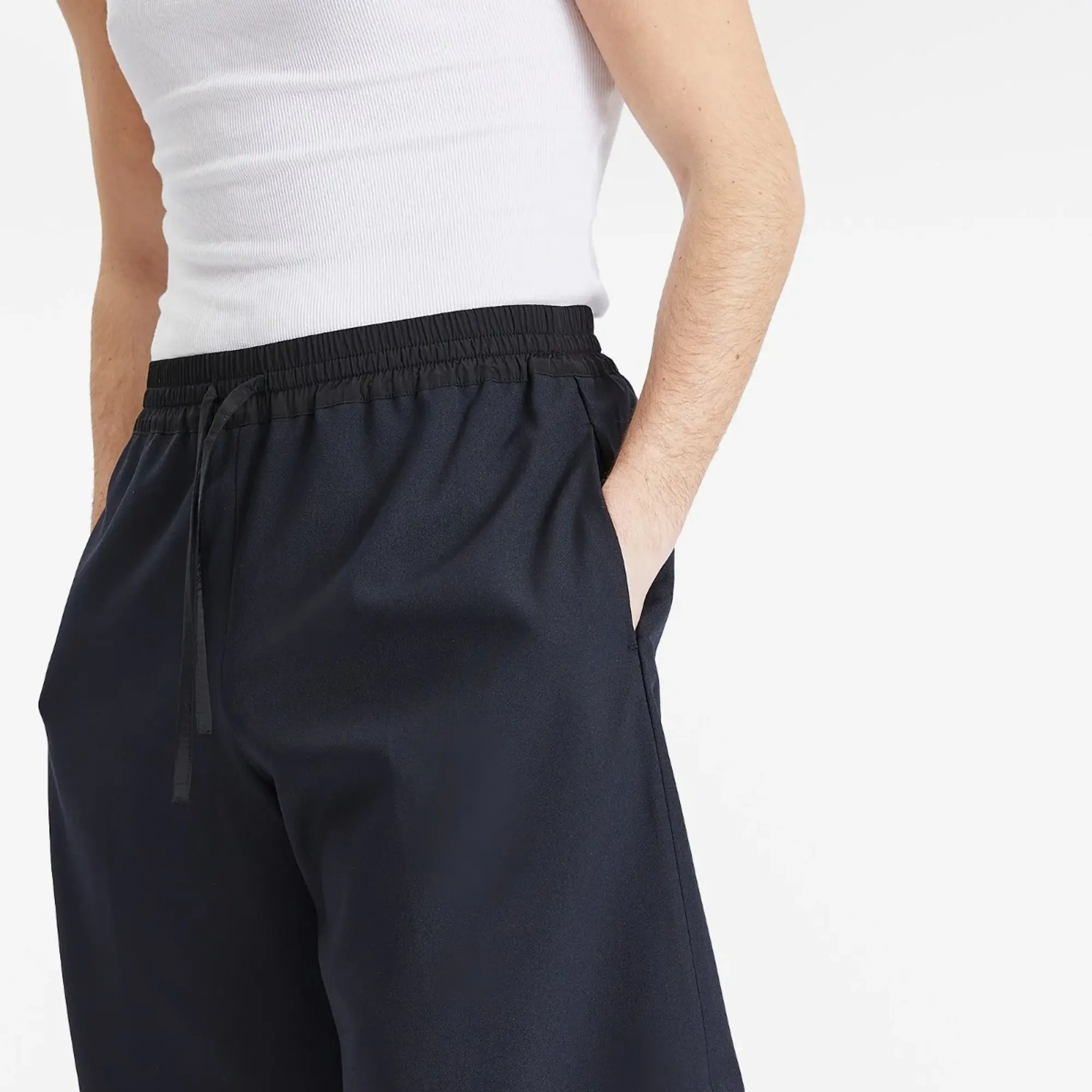 Studio Nicholson Men's Drawstring Shorts Darkest Navy