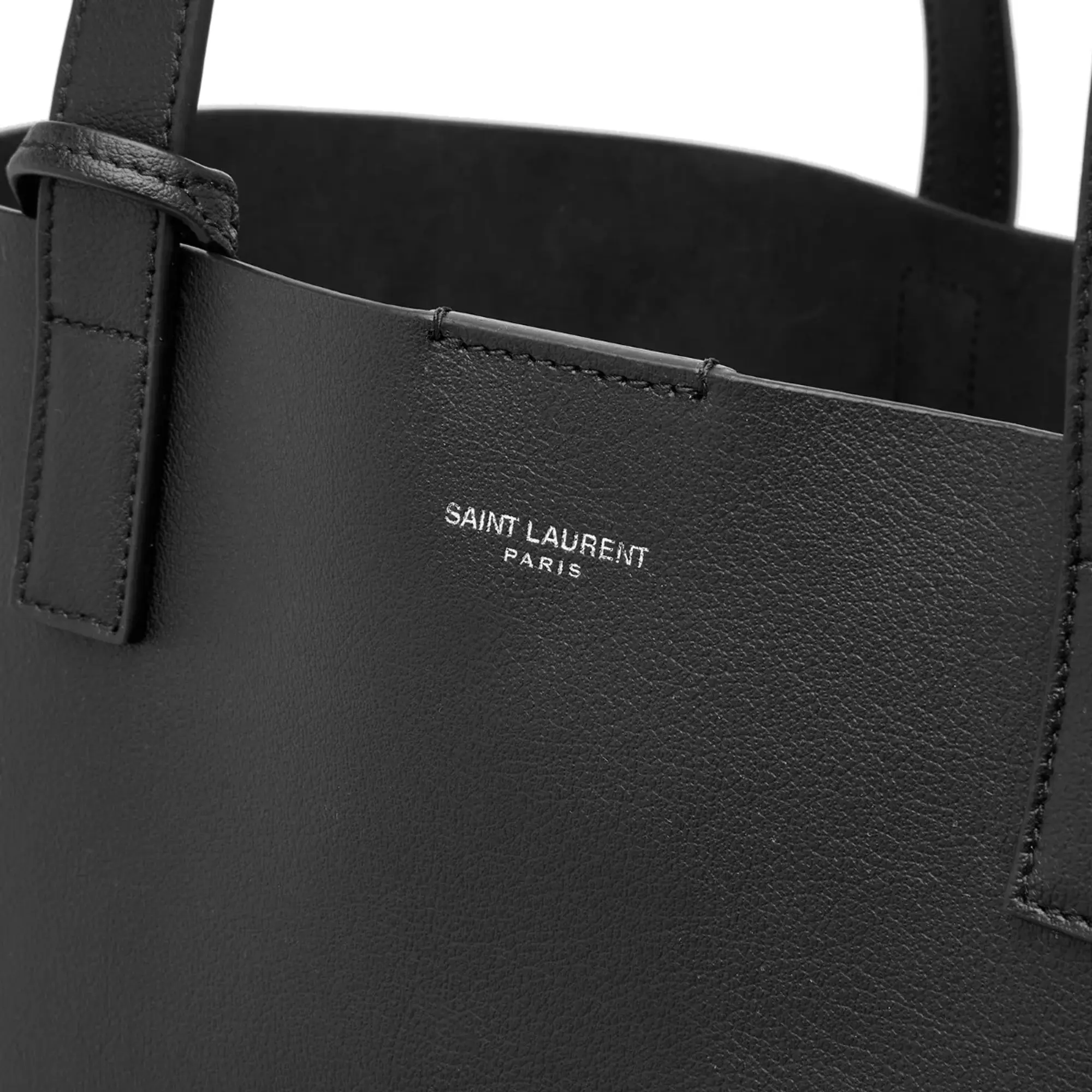 Saint Laurent Men's Leather Tote Bag Nero