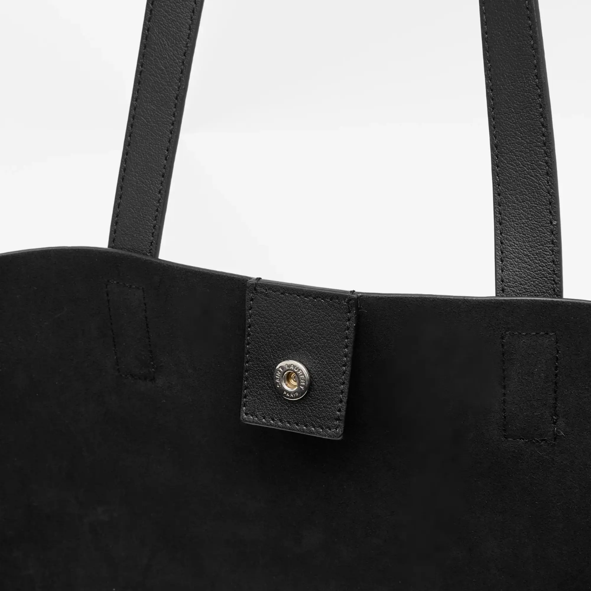 Saint Laurent Men's Leather Tote Bag Nero