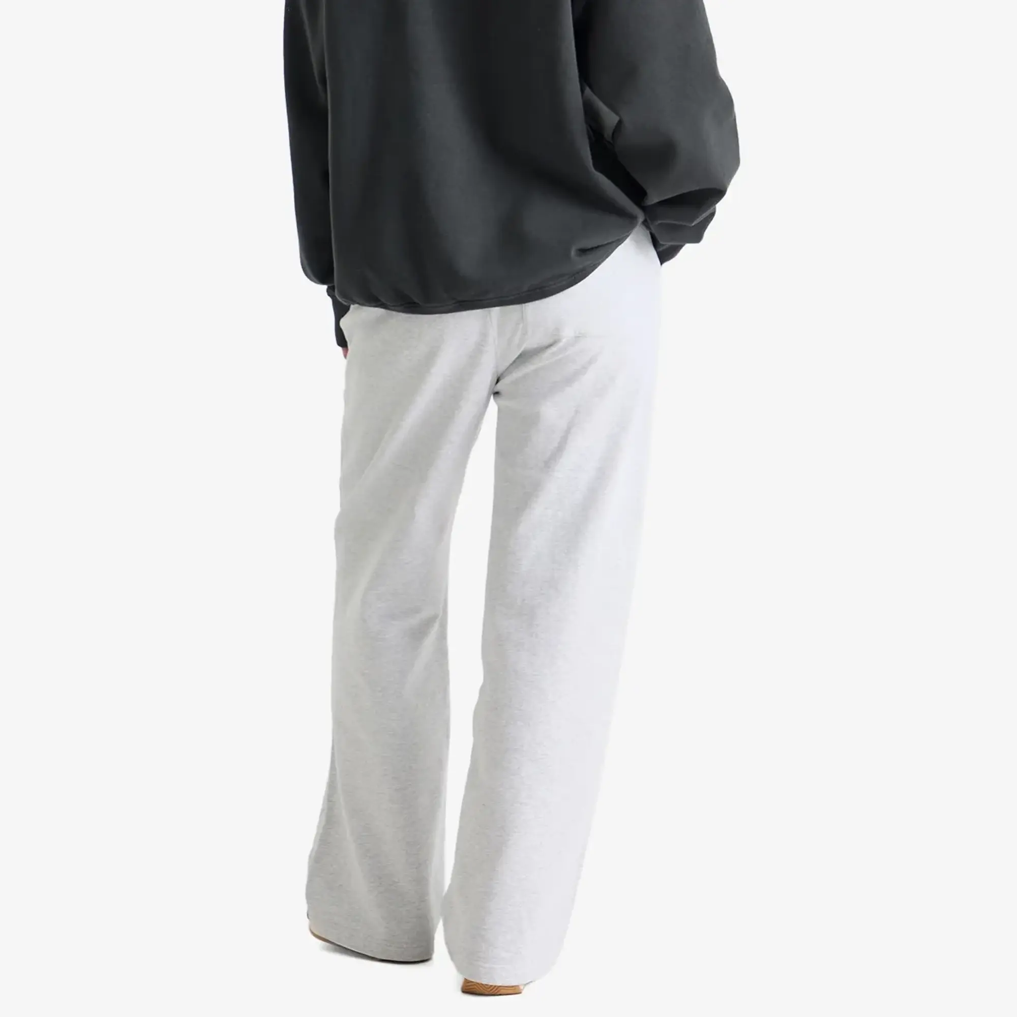 Sporty & Rich Women's Emblem Straight Leg Sweatpants Heather Gray Navy