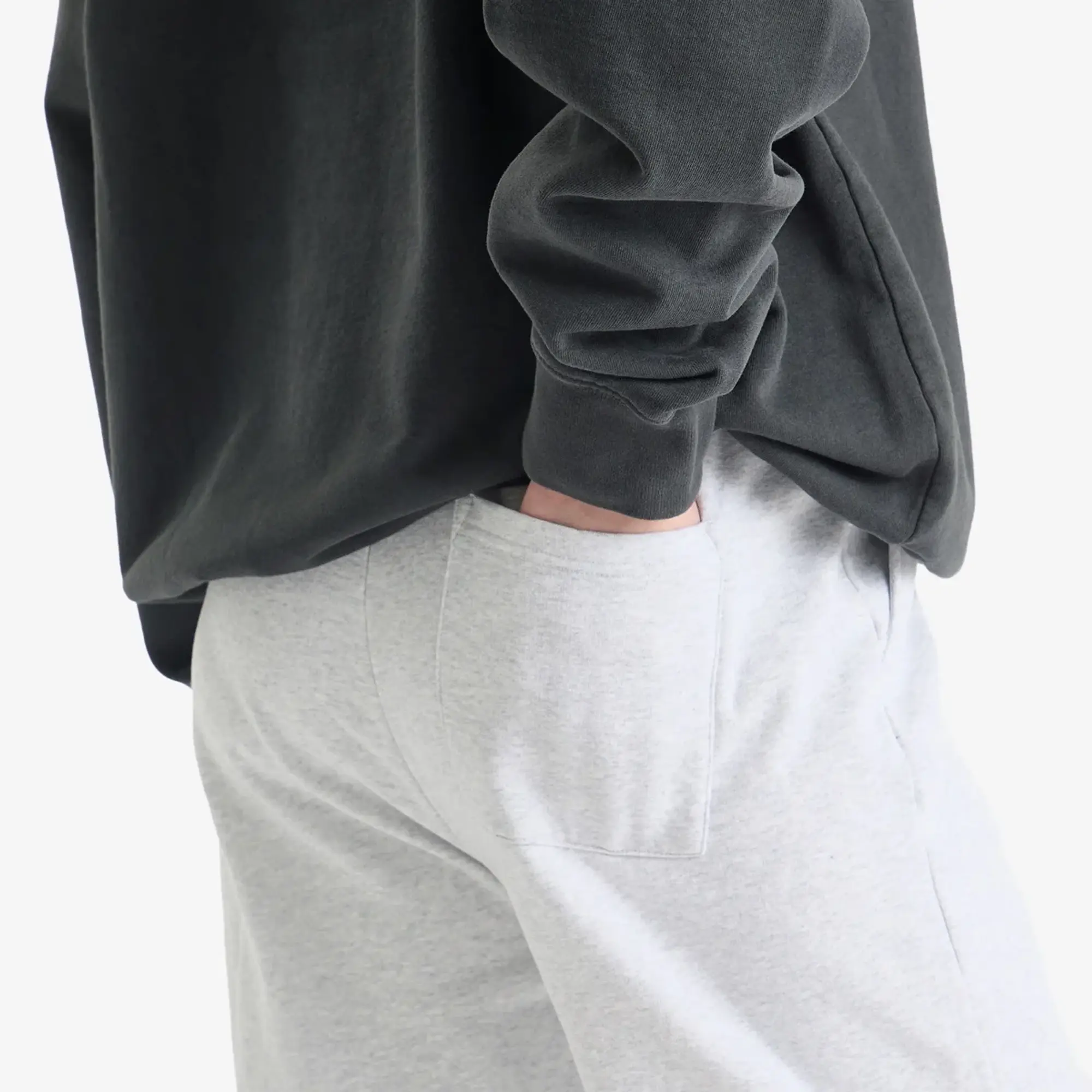 Sporty & Rich Women's Emblem Straight Leg Sweatpants Heather Gray Navy