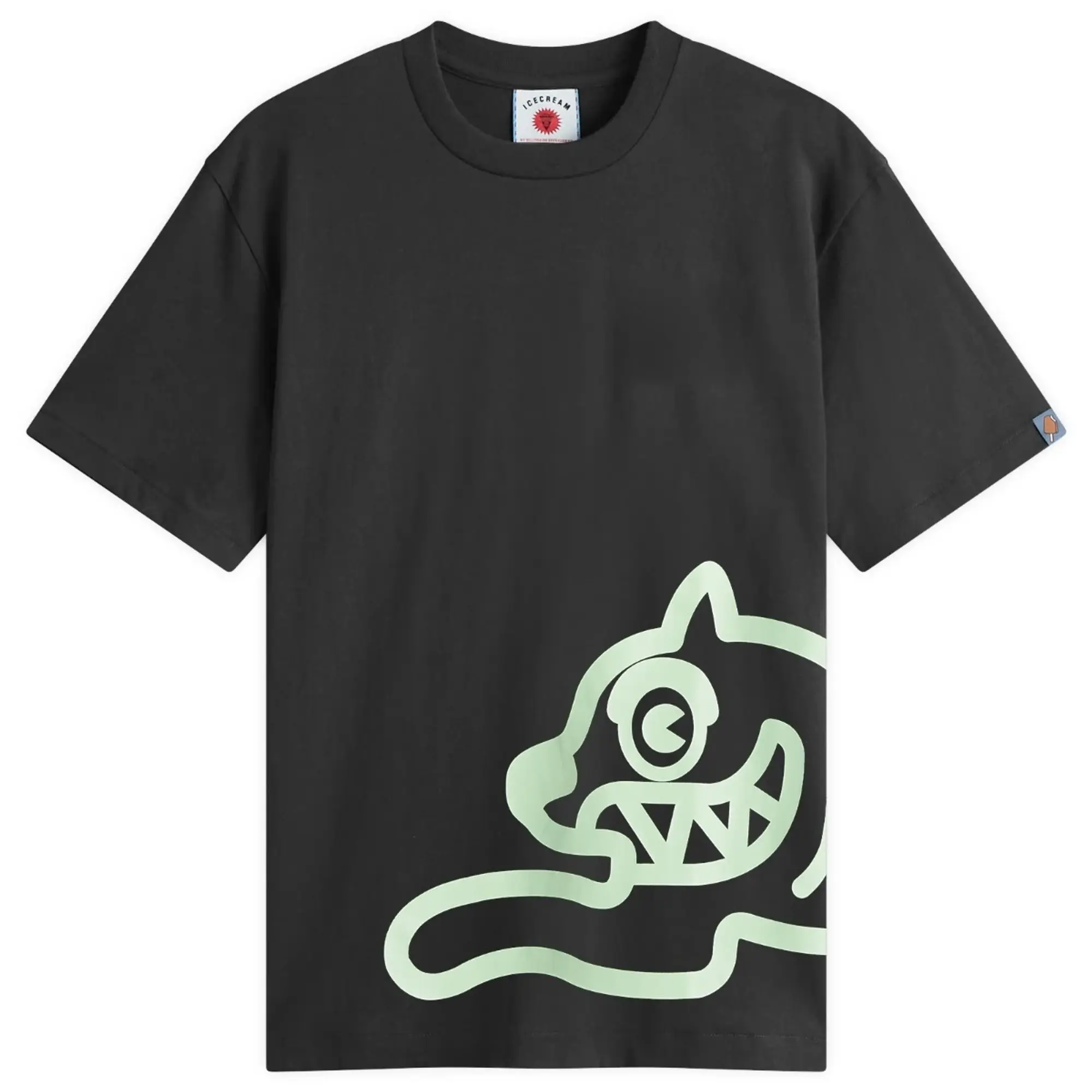 ICECREAM Jumbo Running Dog T-Shirt, Black