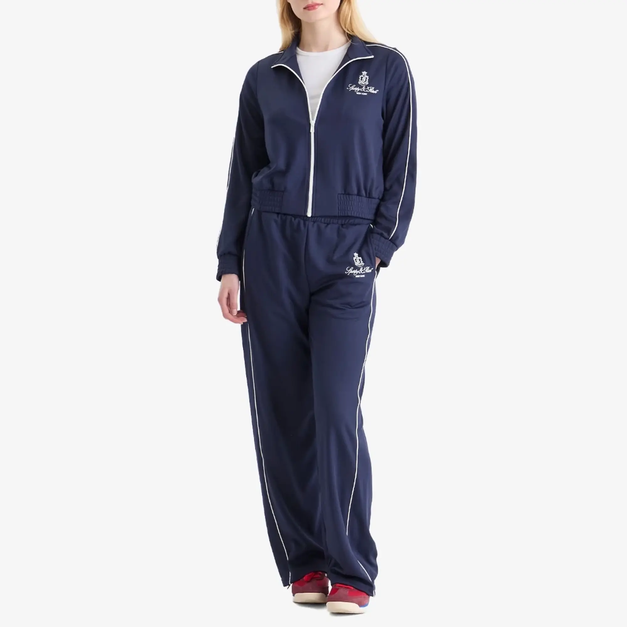 Sporty & Rich Women's Vendome Track Jacket Navy White