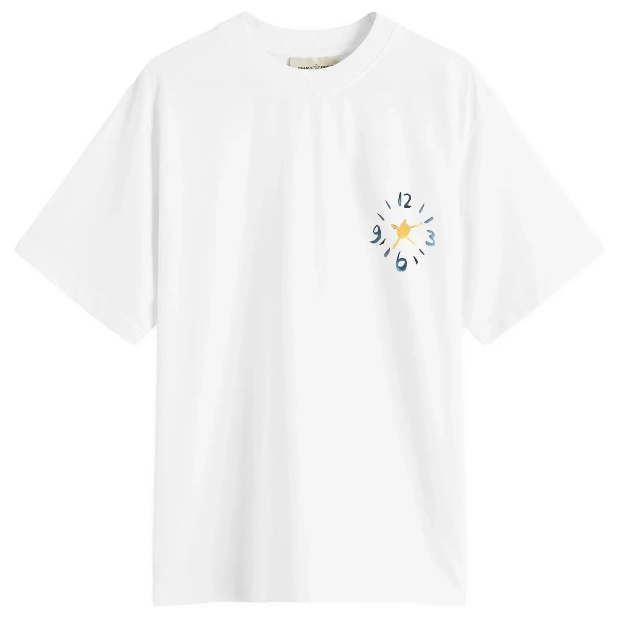Bram's Fruit Men's Clock Acrylic T-Shirt White