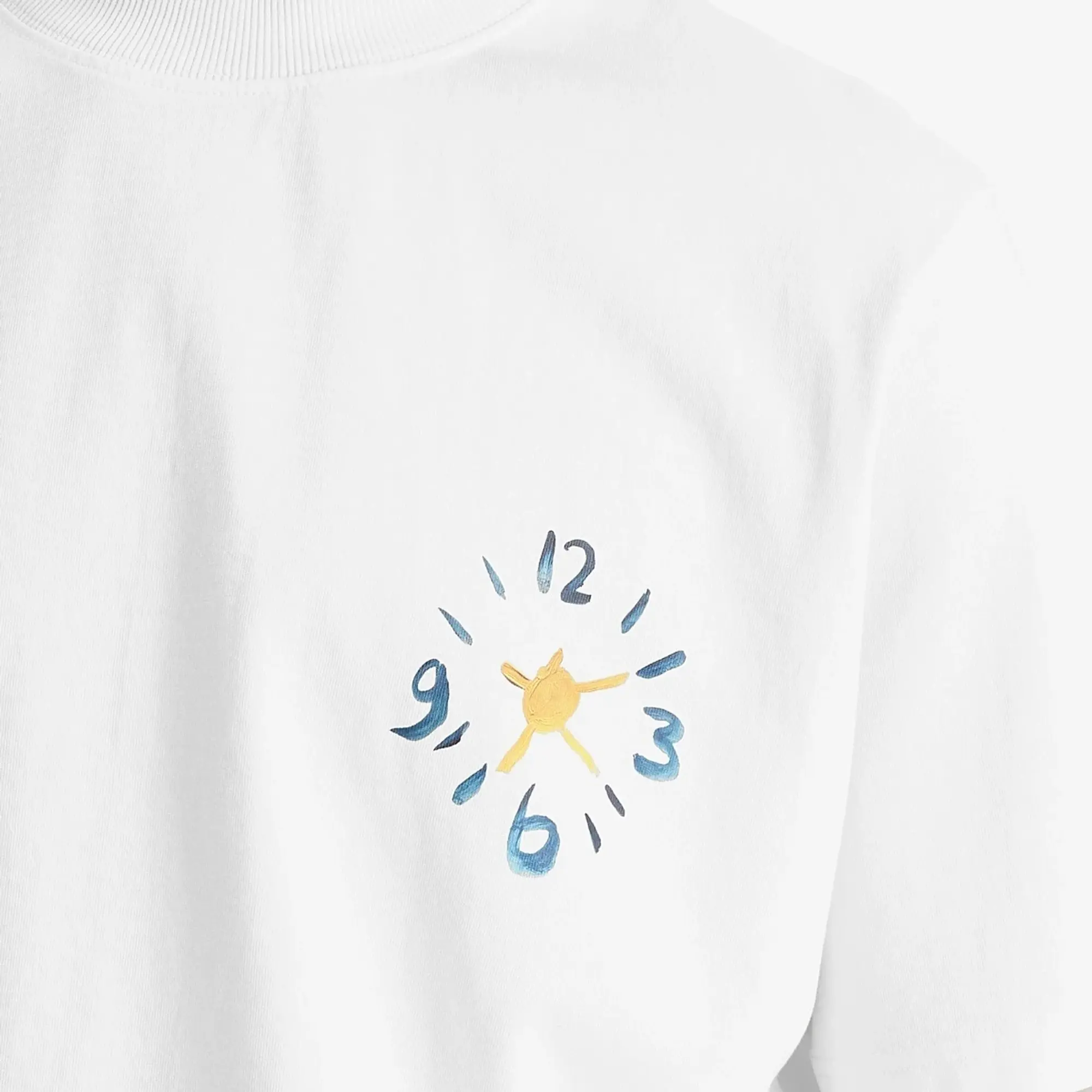 Bram's Fruit Men's Clock Acrylic T-Shirt White
