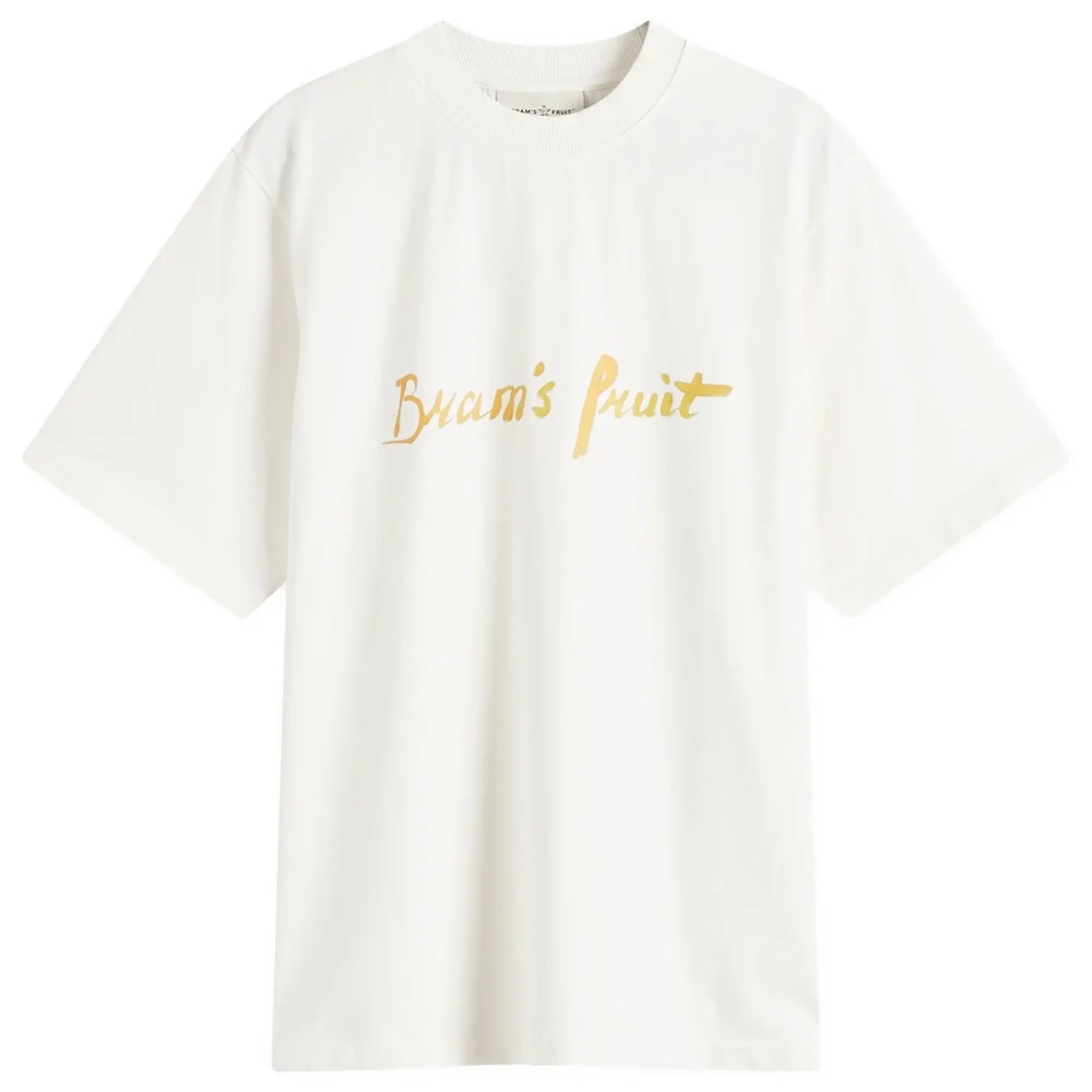 Bram's Fruit Men's Mum's Script Logo T-Shirt White