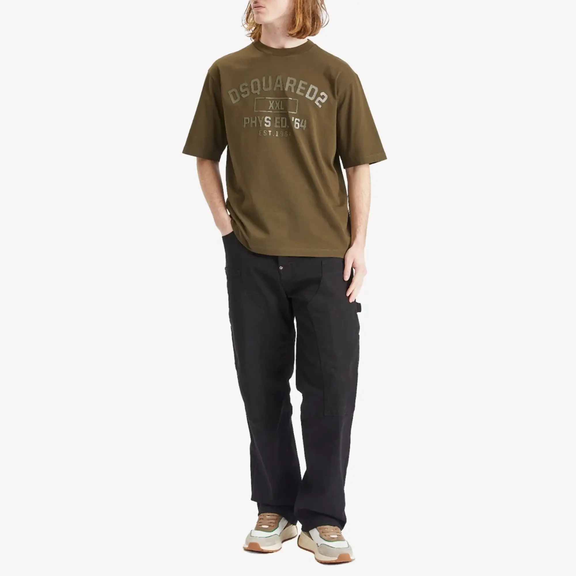 Dsquared2 Men's Loose Fit T-Shirt Military Green
