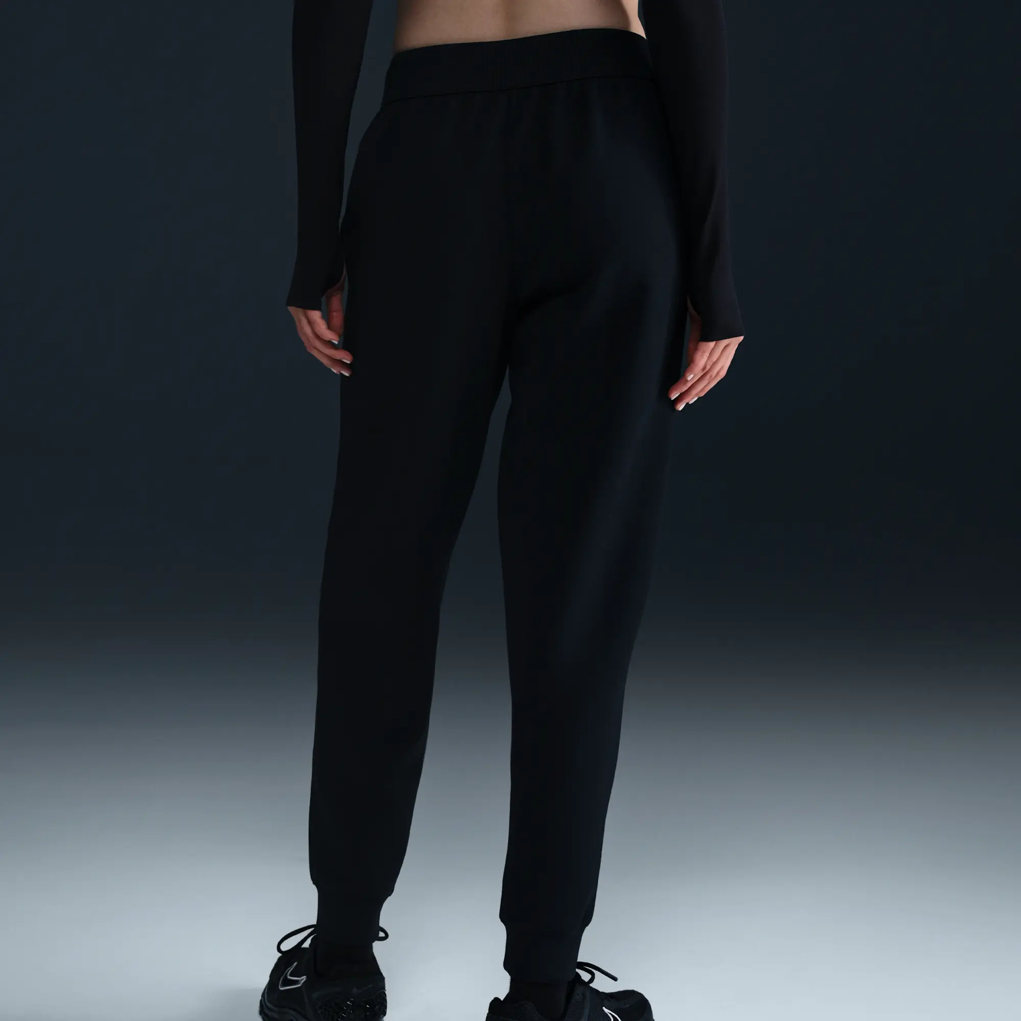 Nike 24.7 ImpossiblySoft Women's Dri-FIT Mid-Rise Joggers - Black - Polyester/Modal/Cotton