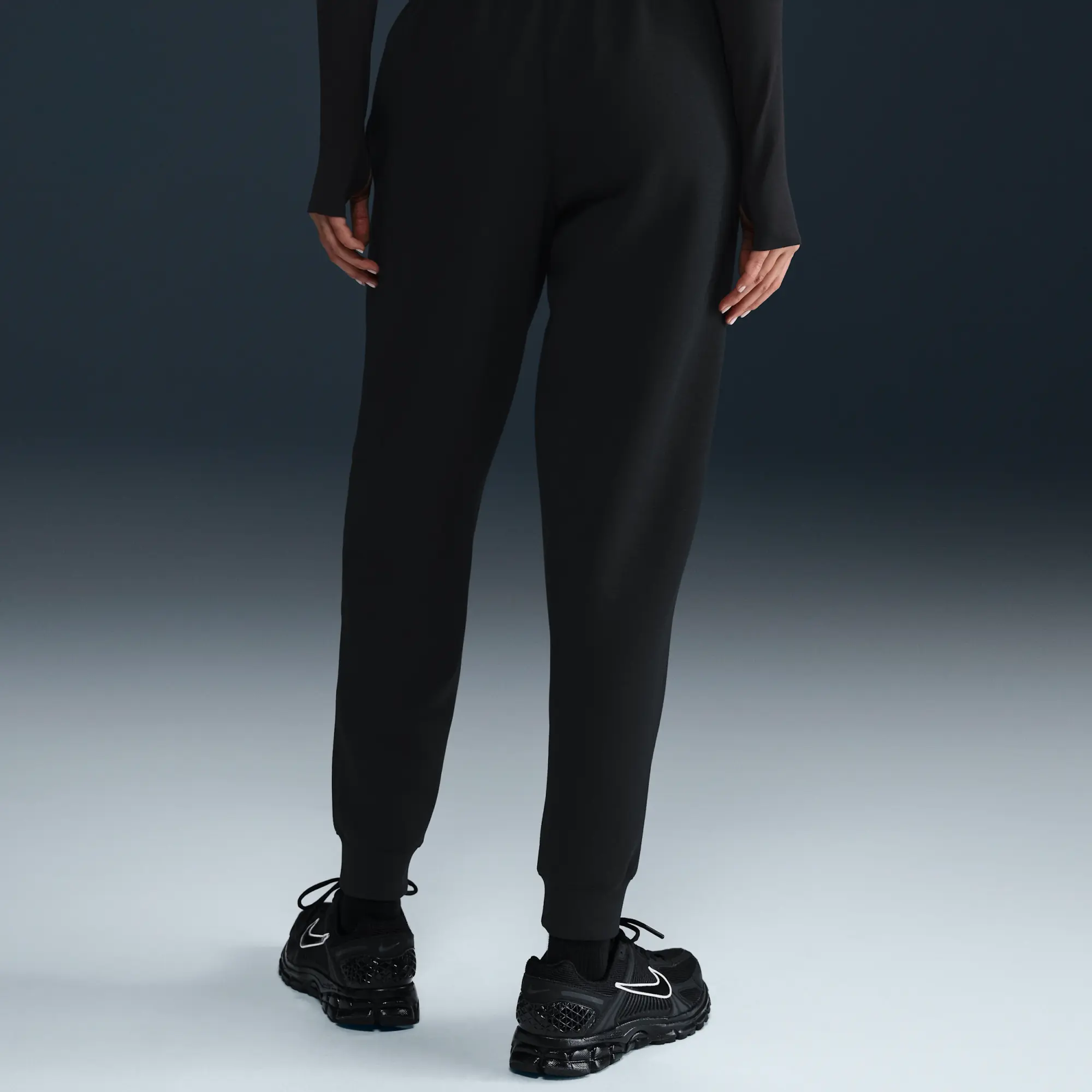 Nike 24.7 ImpossiblySoft Women's Dri-FIT Mid-Rise Joggers - Black - Polyester/Modal/Cotton