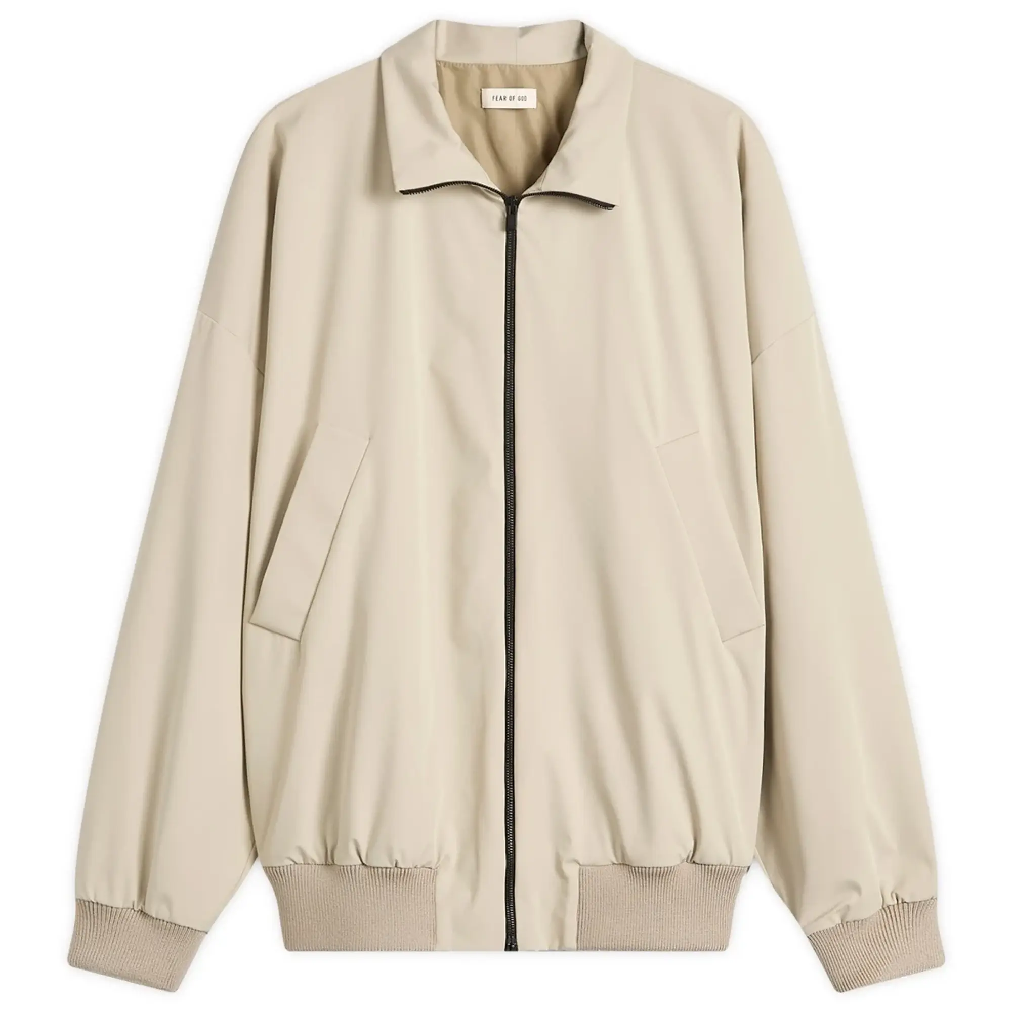 Fear Of God Men's High Neck Technical Track Jacket Cement