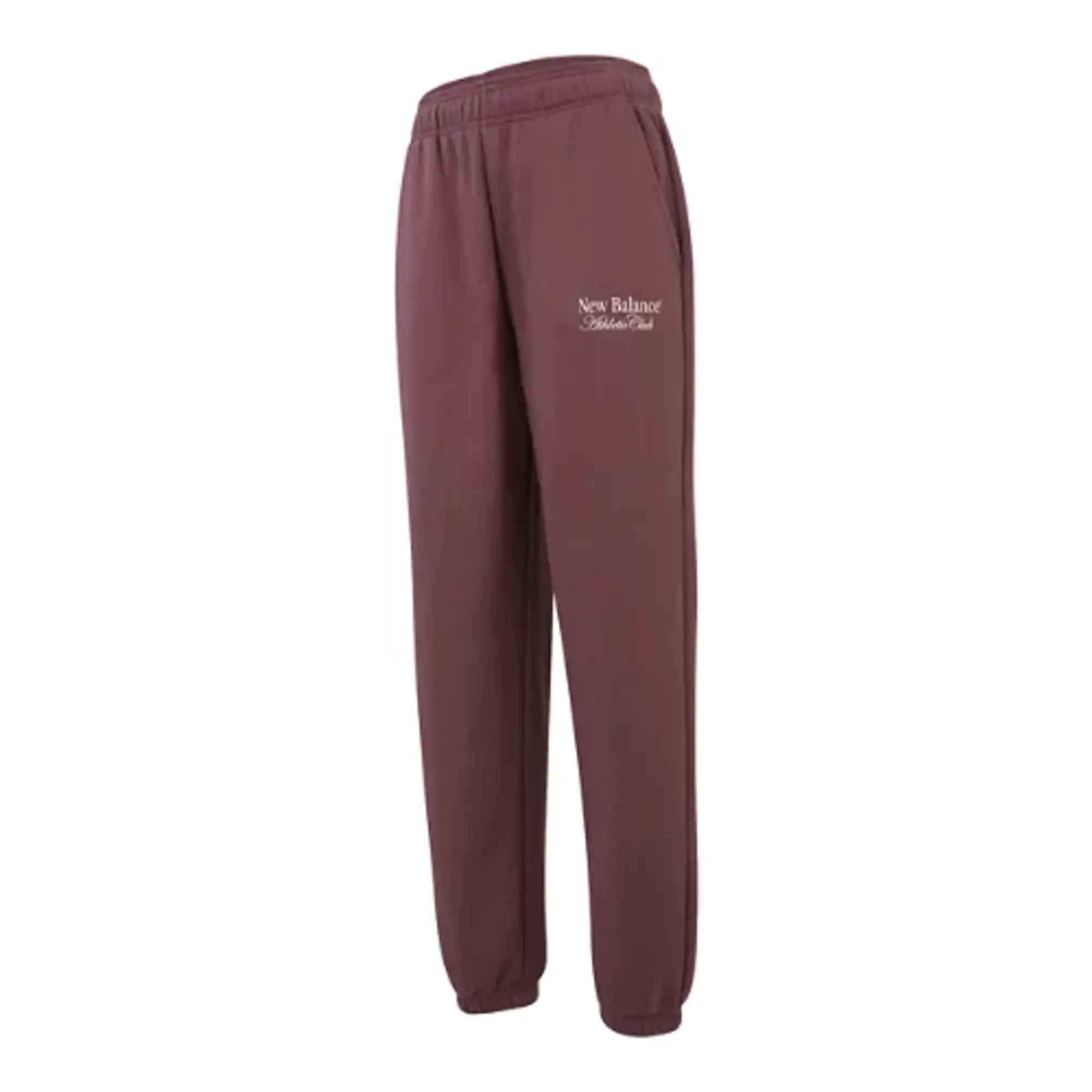 New Balance Women's Linear Fleece Jogger in Purple Cotton
