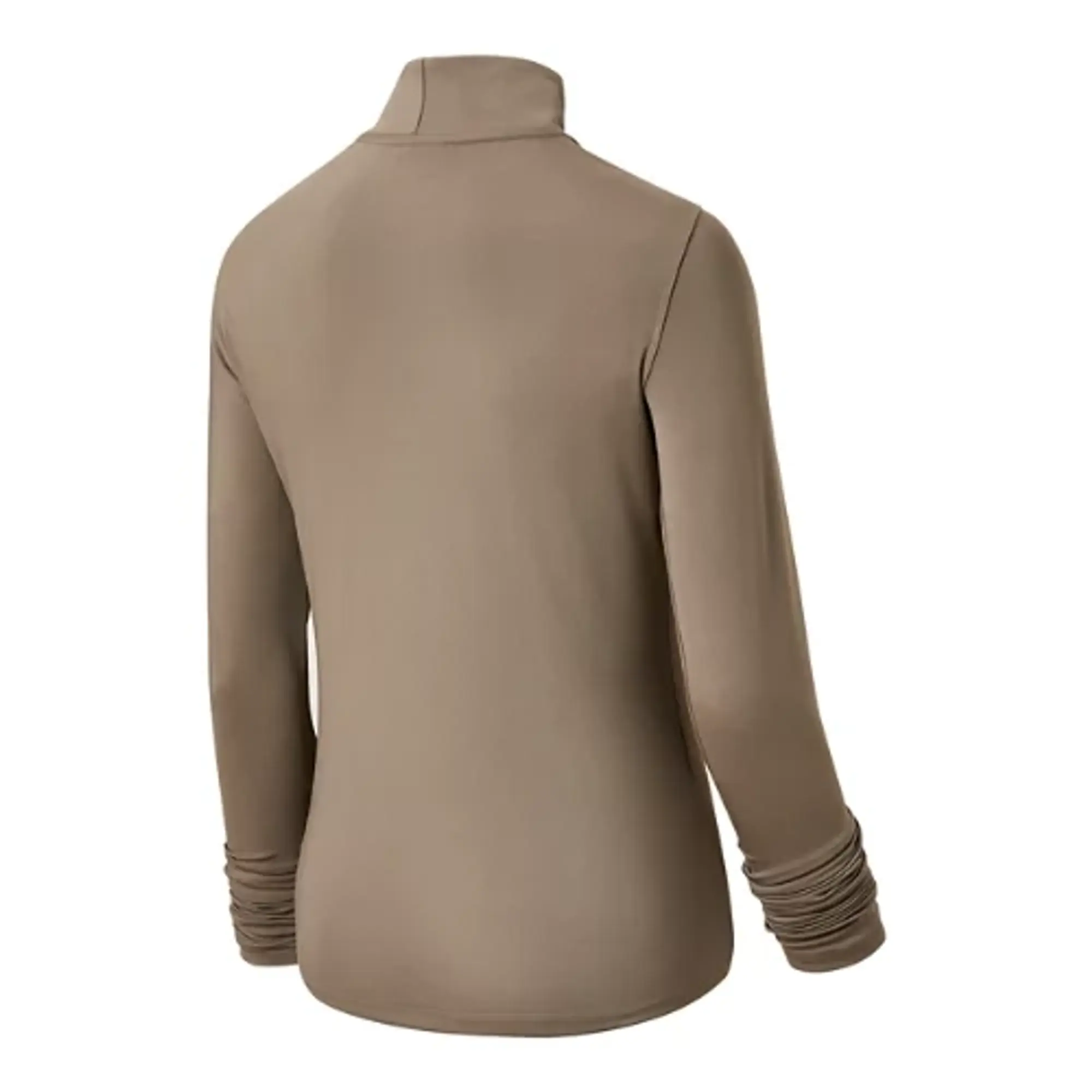 New Balance Women's Script Quarter Zip in Brown Polywoven