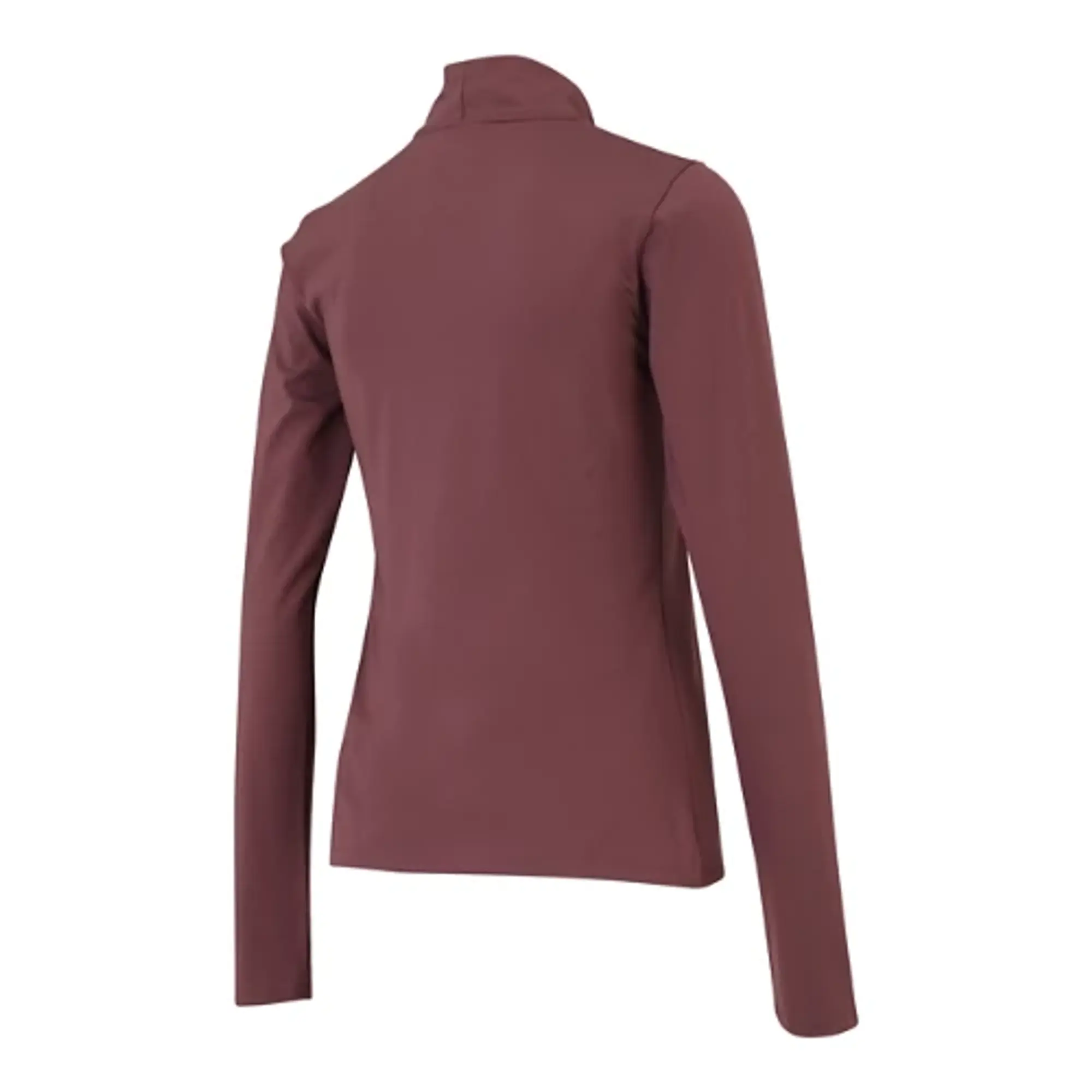 New Balance Women's Script Quarter Zip in Purple Polywoven