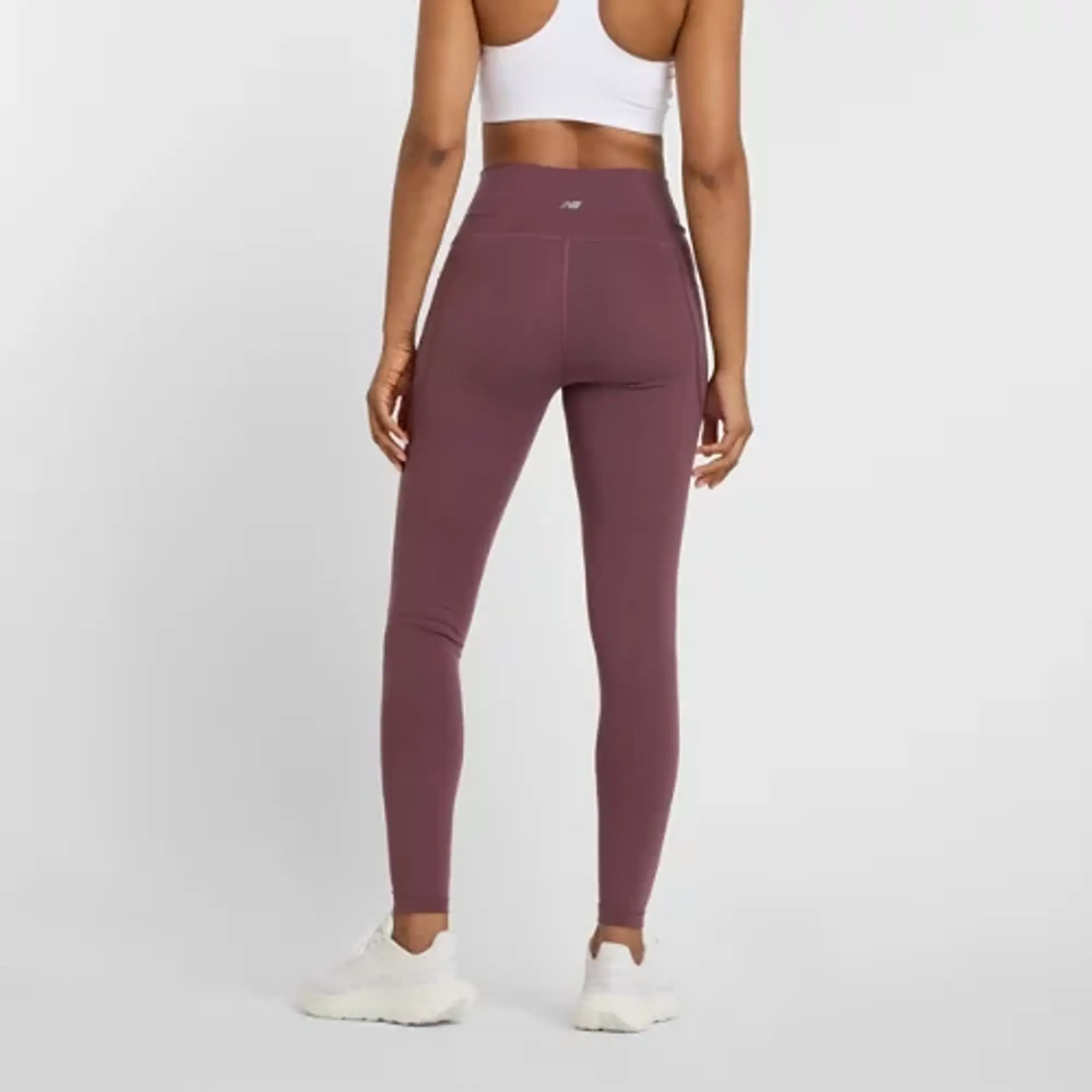 New Balance Women's NB Harmony Pocket High Rise Legging 27 in Purple Poly Knit