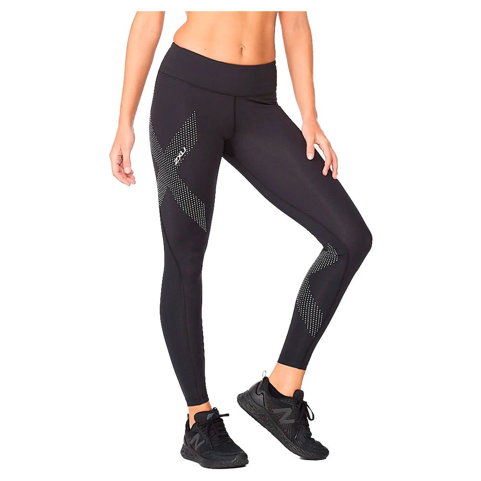 2xu Mid Rise Reflective Logo Leggings