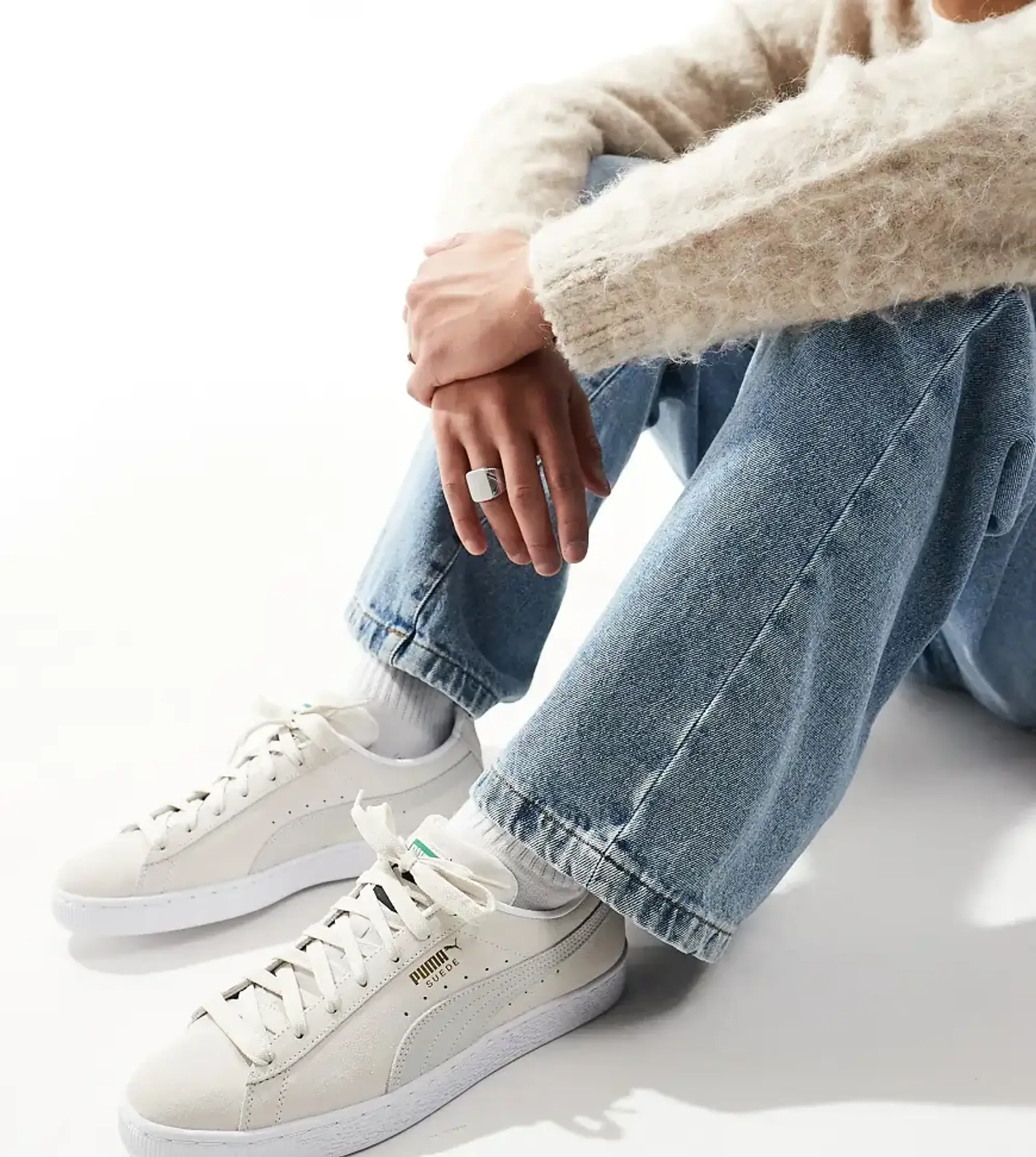 Puma Suede Trainers In Off-White