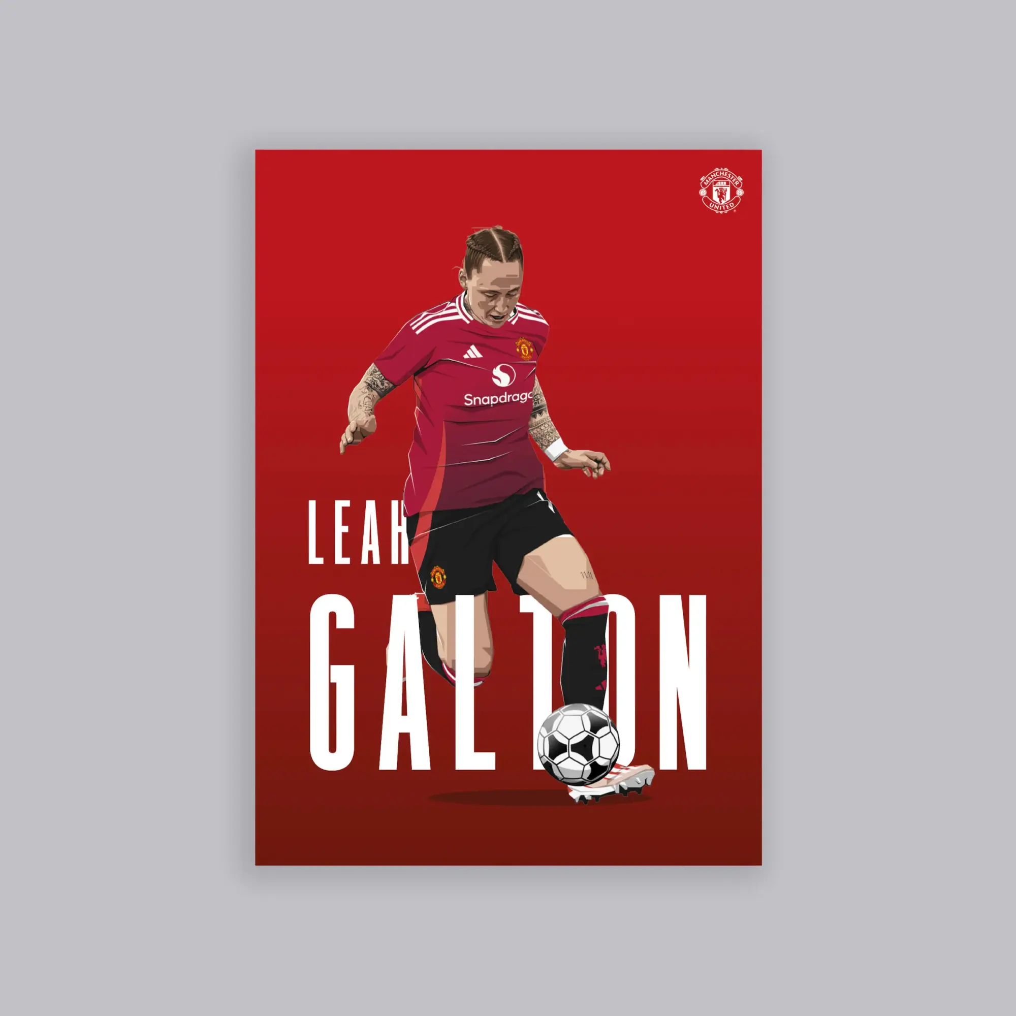 Champion Manchester United Galton Illustrated A2 Poster