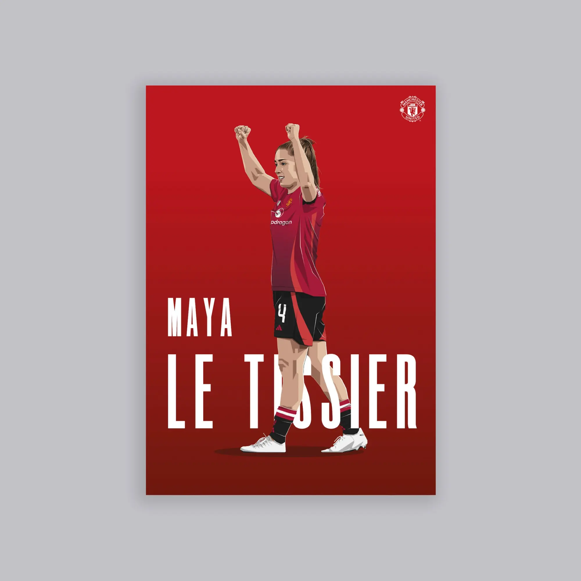 WUNDUR Manchester United Le Tissier Illustrated A2 Poster