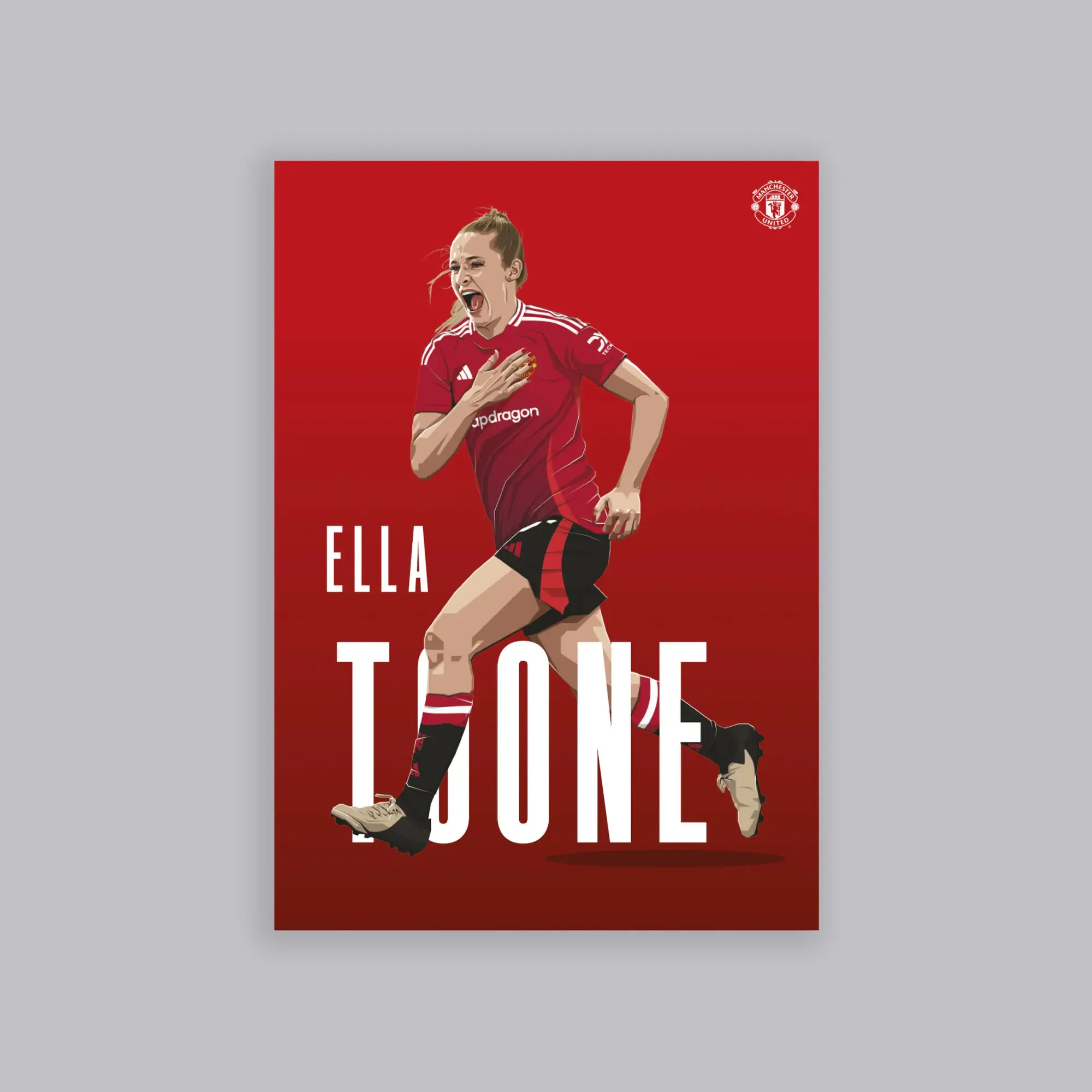 WUNDUR Manchester United Toone Illustrated A2 Poster