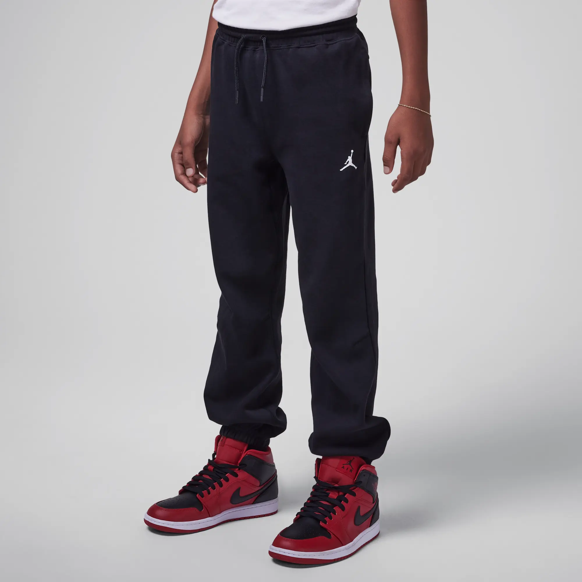 Nike Jordan MJ Sport Older Kids' Statement Hoop Fleece Trousers - Black - Cotton