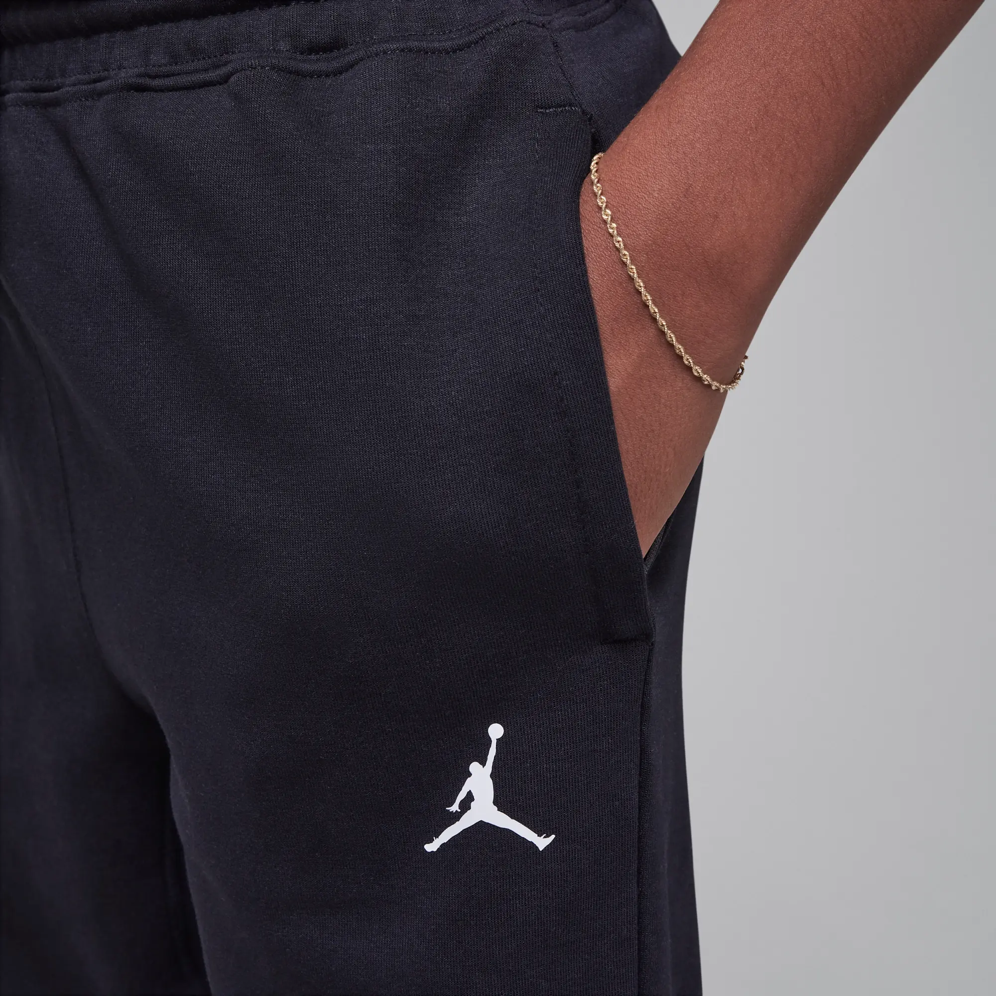 Nike Jordan MJ Sport Older Kids' Statement Hoop Fleece Trousers - Black - Cotton