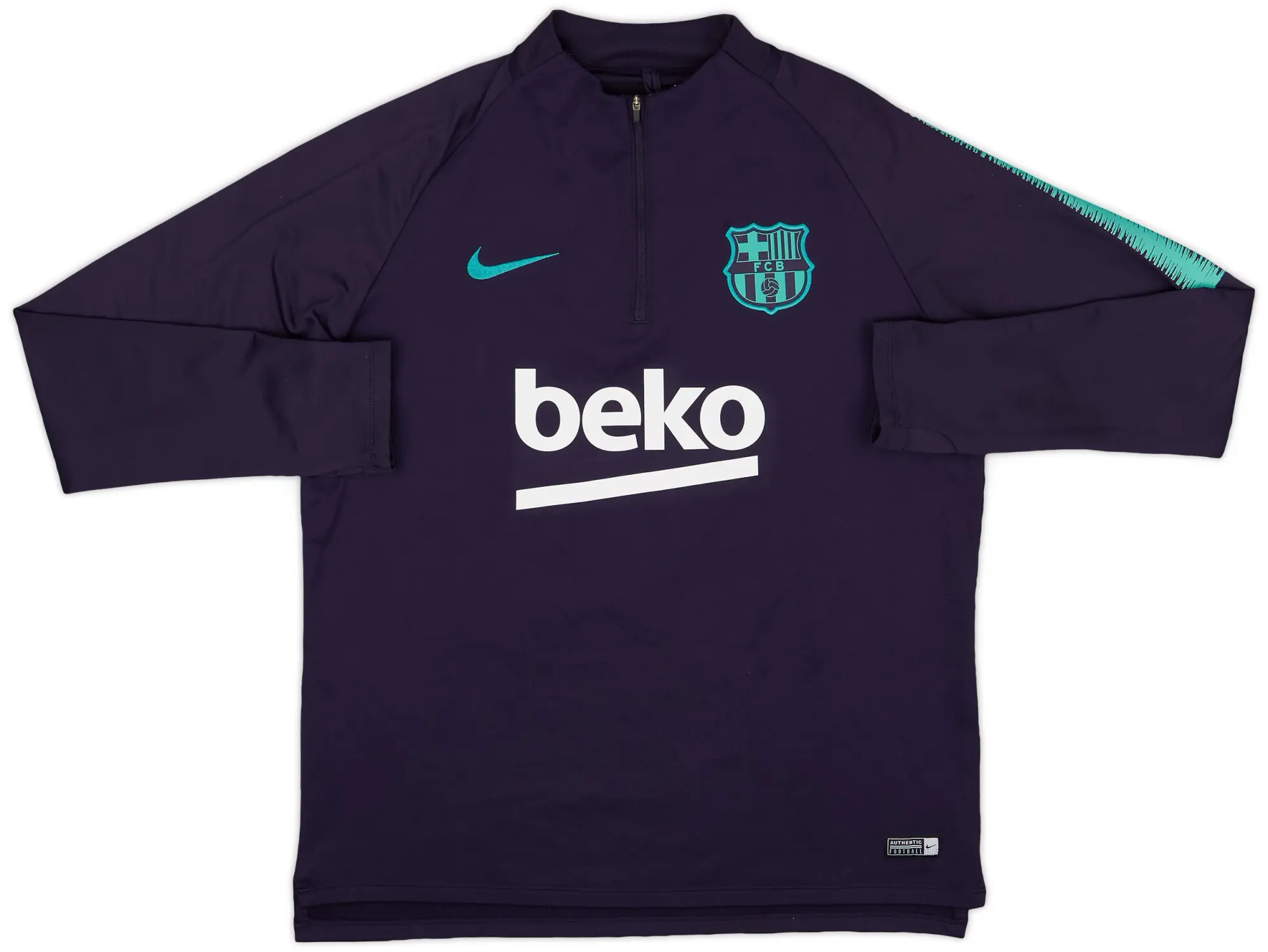 2018-19 Barcelona Nike 1/4 Zip Drill Top - 8/10 - (L)