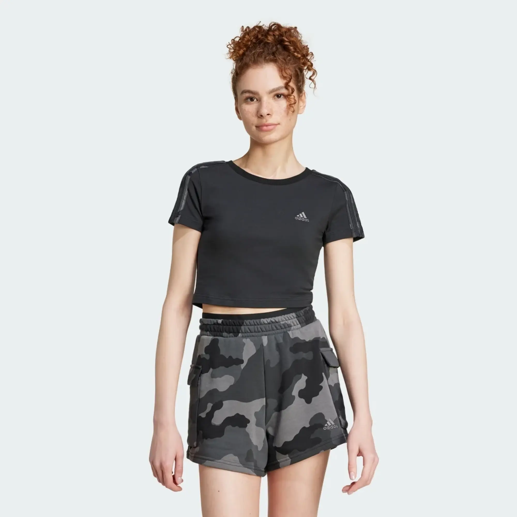 adidas Essentials 3-Stripes Camo Print Baby T-Shirt