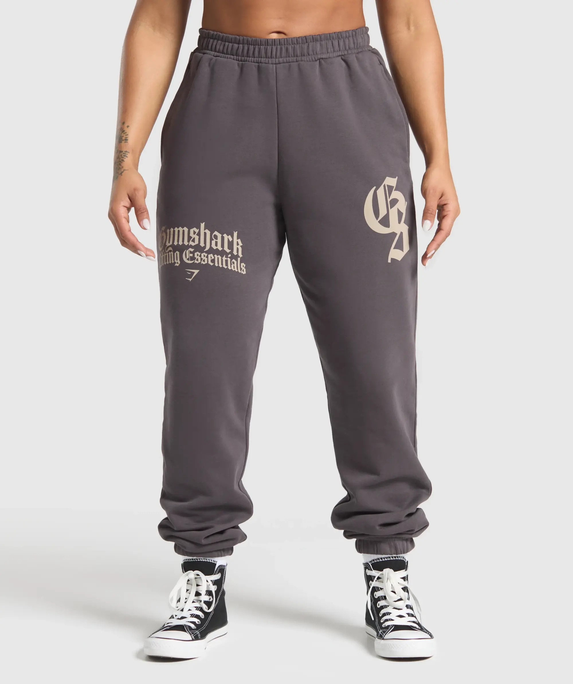 Gymshark Lifting Essentials Oversized Joggers - Greyed Purple