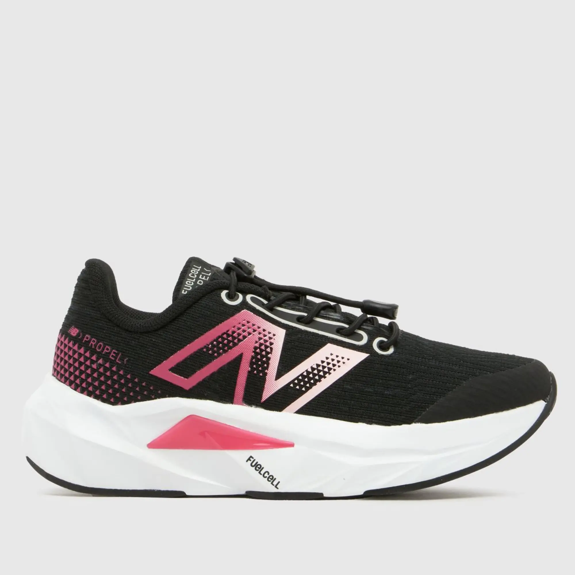 New Balance black & pink fuelcell propel v5 Girls Junior trainers