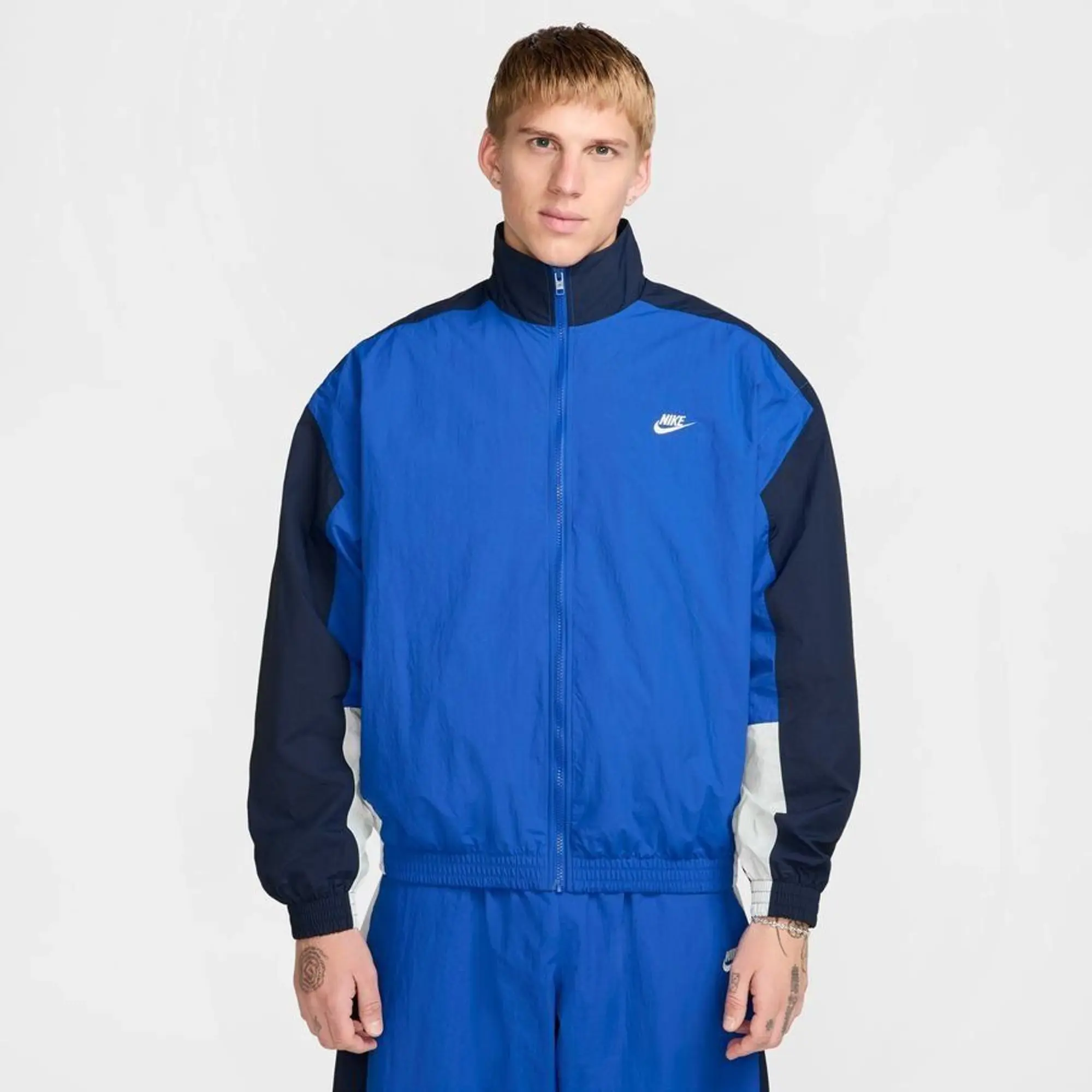 Nike Track Jacket Club Woven Oversized - ['Blue']