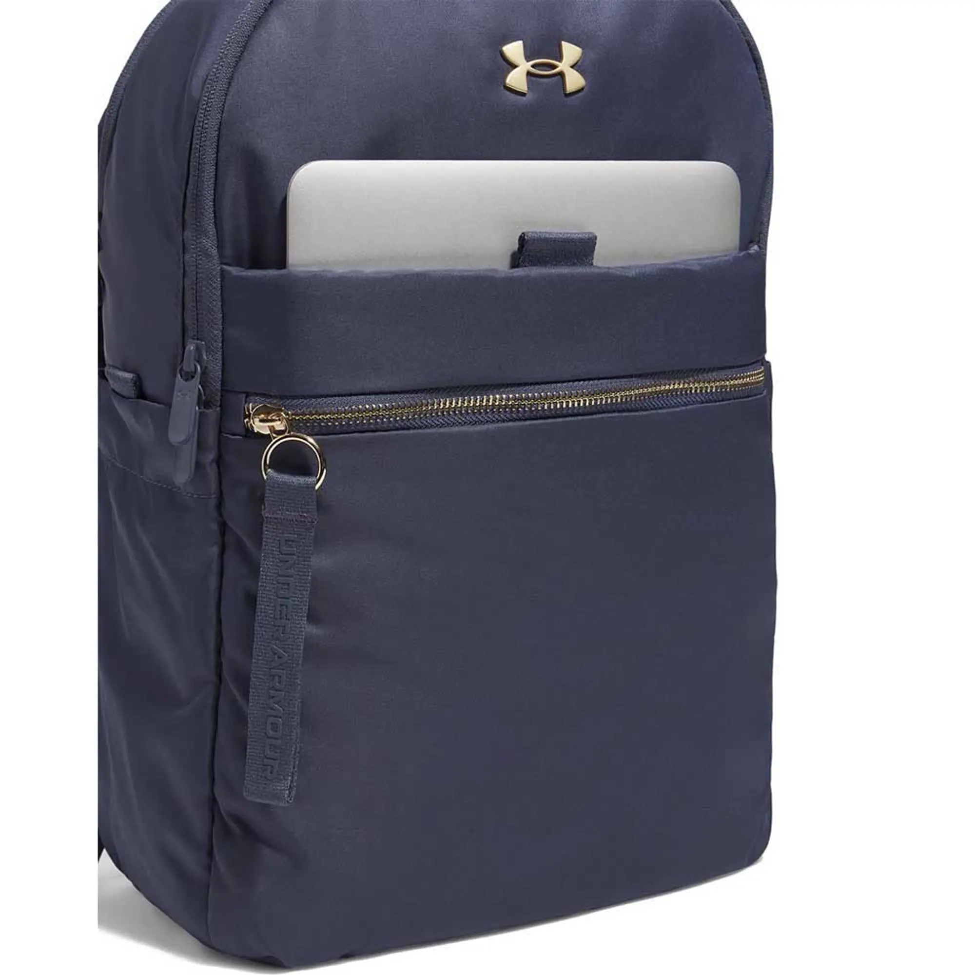 Under Armour  Studio Campus Backpack Downpour Gray / Metallic Gold OSFM