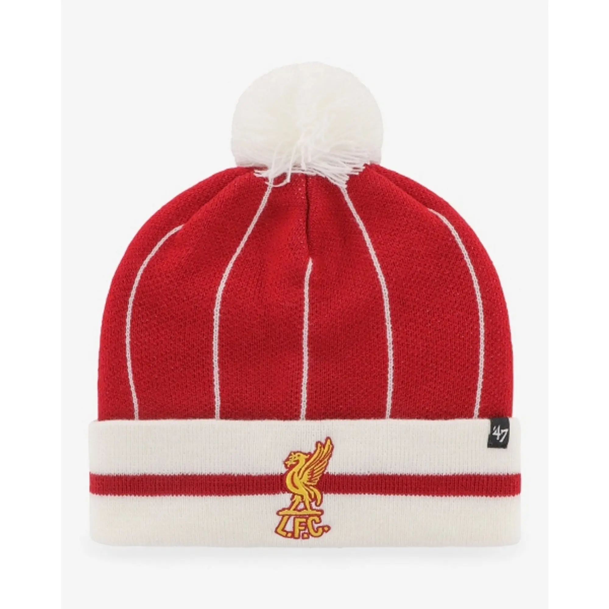 Liverpool FC LFC 47 Adults 1982 Cuff Knit Red Bobble Hat