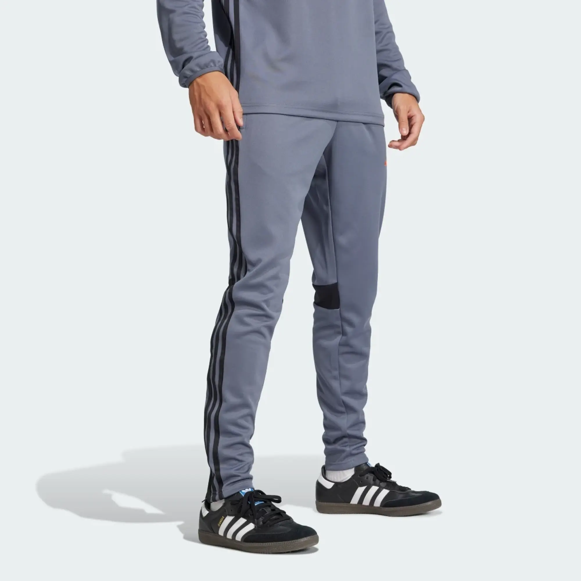 Adidas Football Tiro Essentials 3 Stripe Joggers In Navy